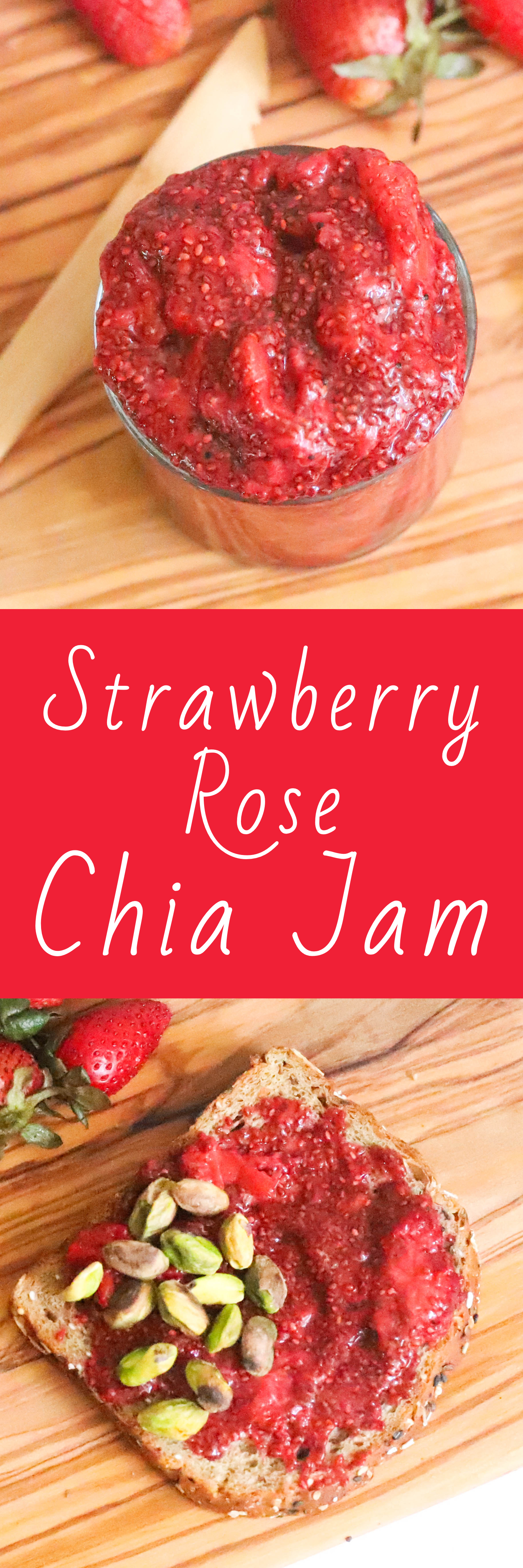 Strawberry Rose Chia Jam