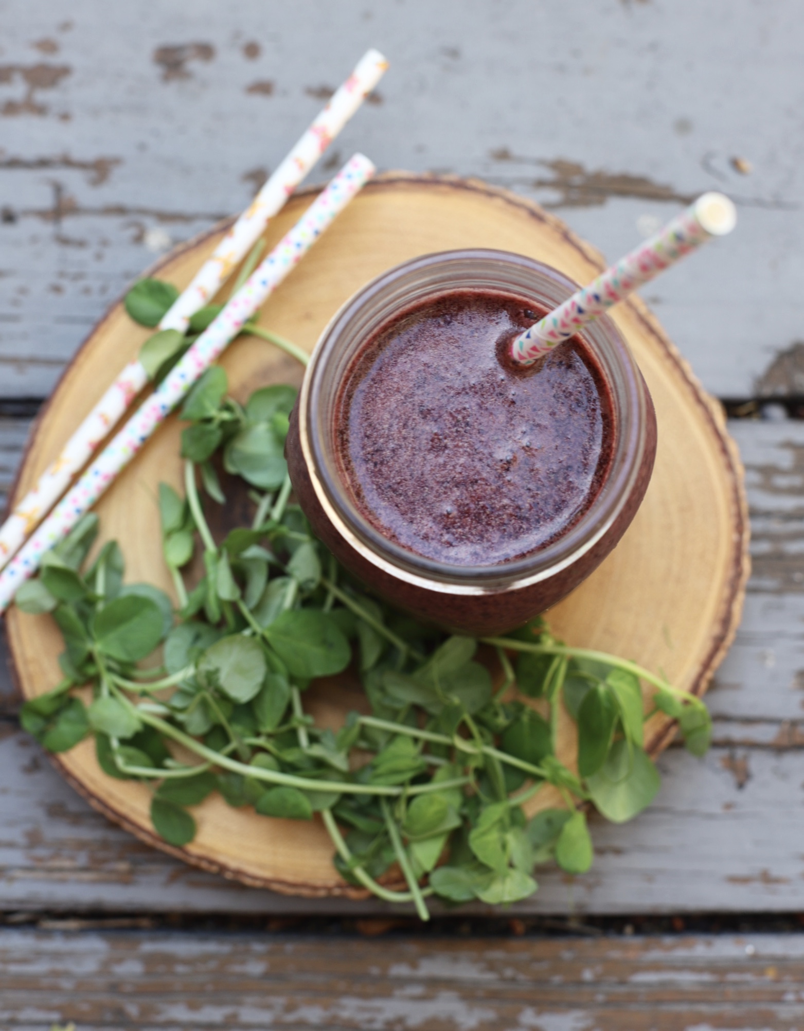 Mixed Berries &amp; Pea Shoot Smoothie