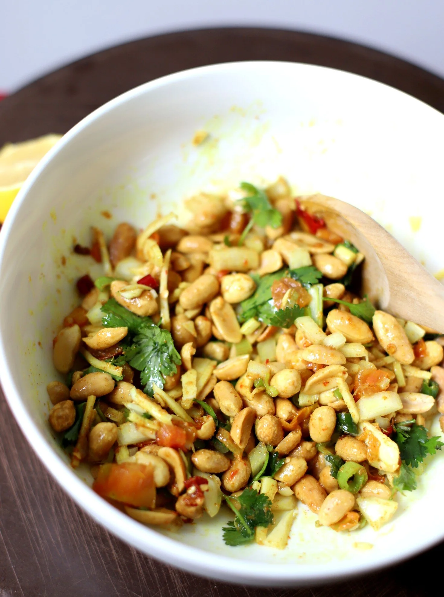 NepaliStyle Peanut Salad (Badam Sadheko) Food Pleasure and Health