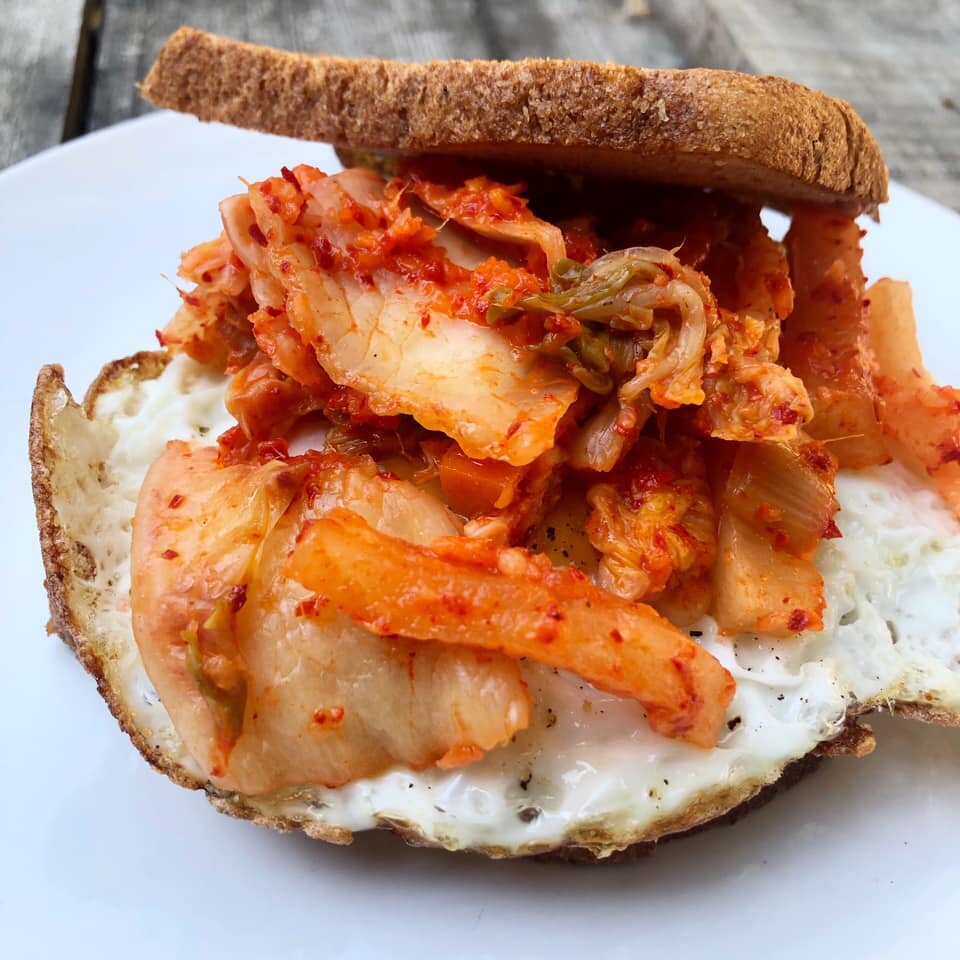 Kimchi Egg Sandwich