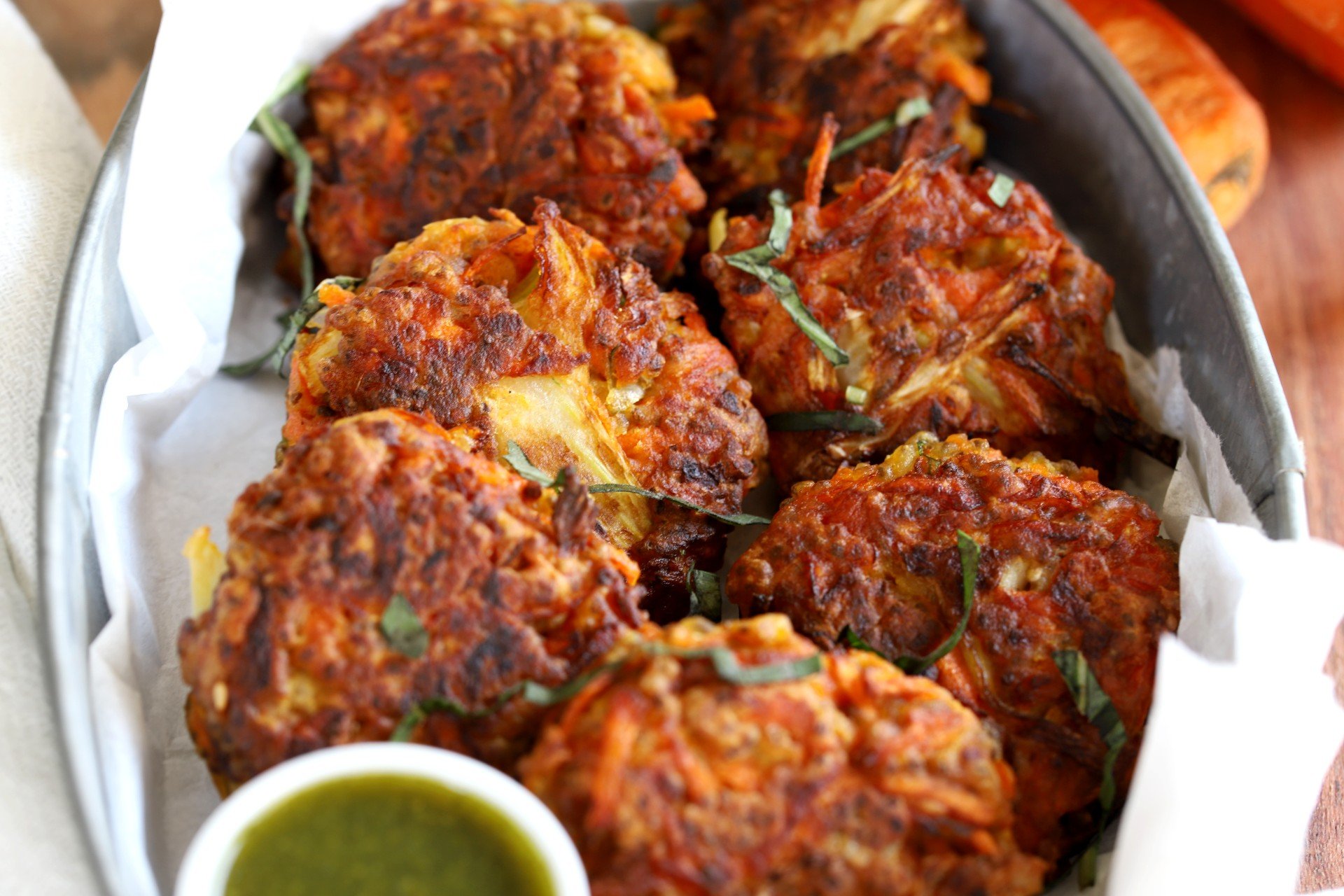 Carrot and Fennel Fritters