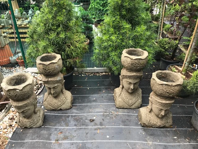 Flower pot made of javan volcanic rock
