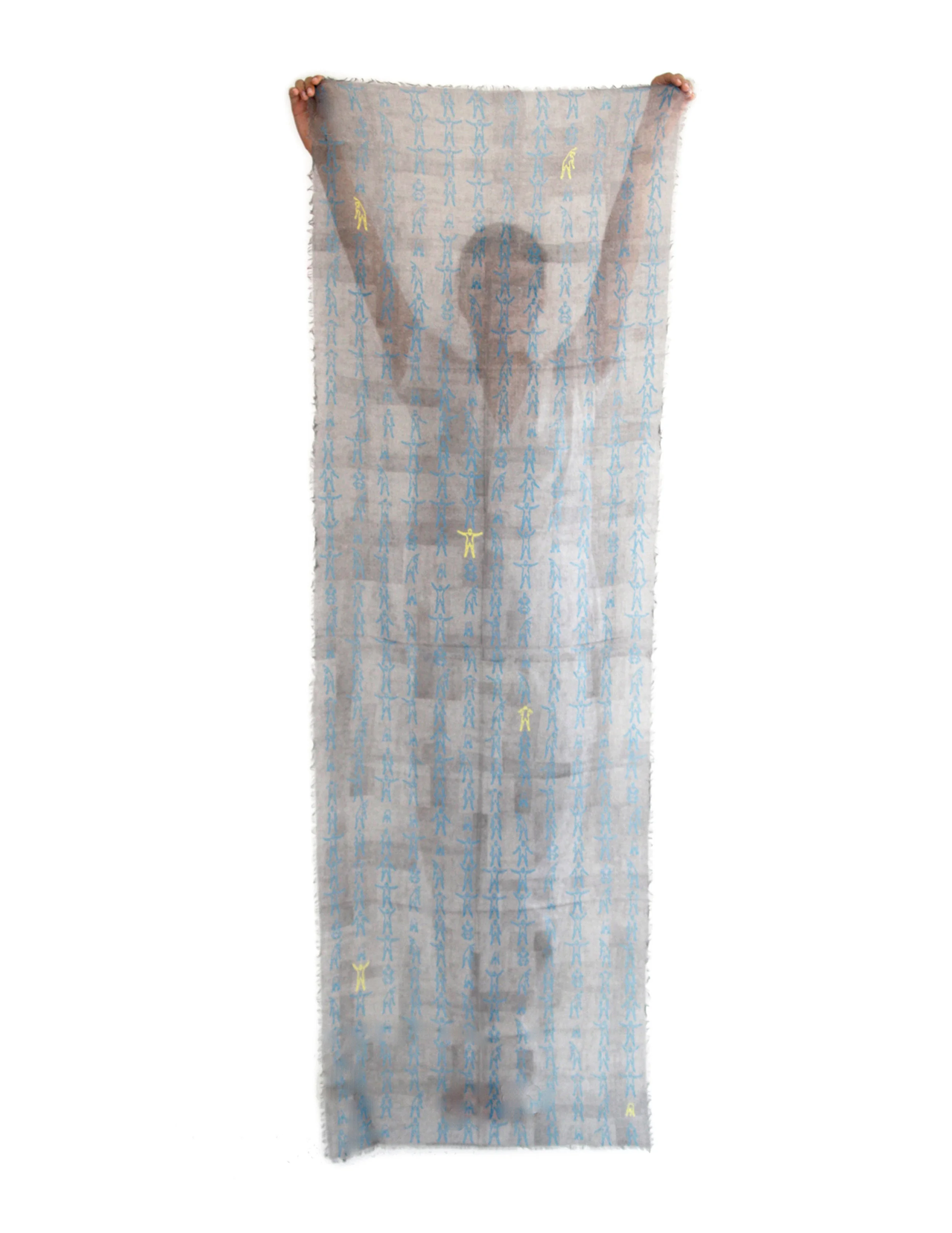 Printed wool scarf
