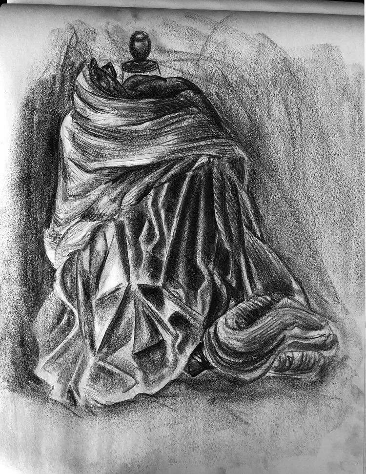 Black on Black Value Sketch