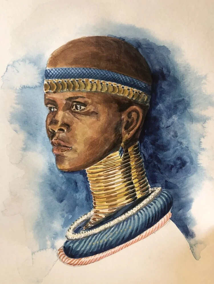 Massai Woman Life Drawing