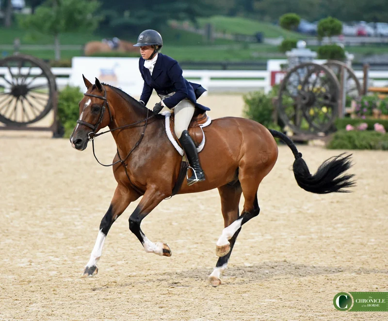 Caitlyn Shiels and Cassius competing at the Platinum Performance USHJA International Hunter Derby Championship. Photo by Kimberly Loushin for The Chronicle of the Horse.