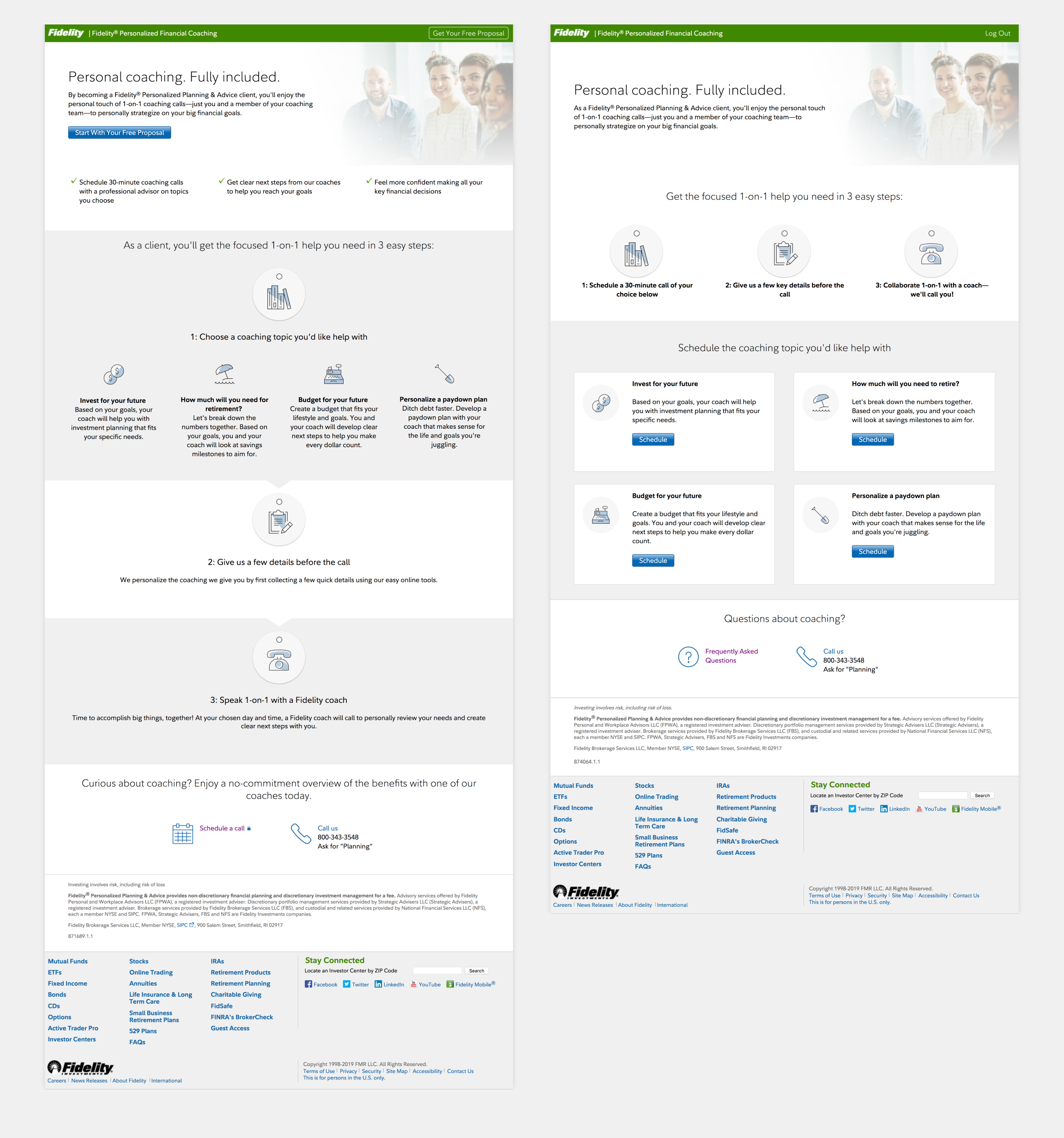 Left: Prospect. Right: pos-login