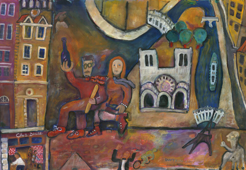 Pookin' Around Paris - Available as a Giclee 