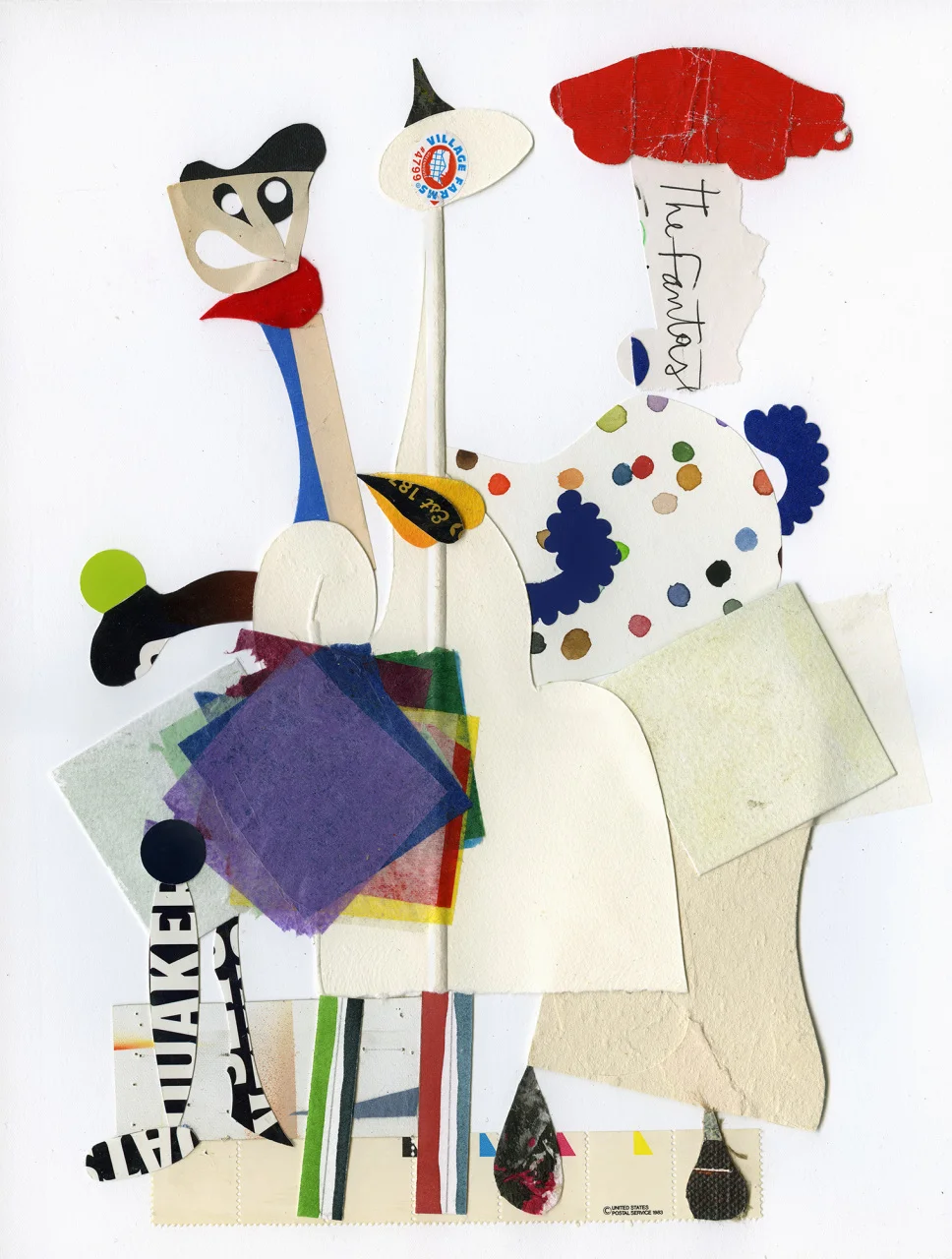 The Fantastics , 2017. Mixed Media, Collage on Paper, 14.5"x11"