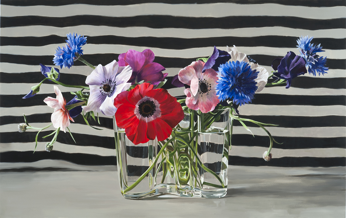 Aalto Anemones , 2014. Acrylic on Linen, 54" X 84".