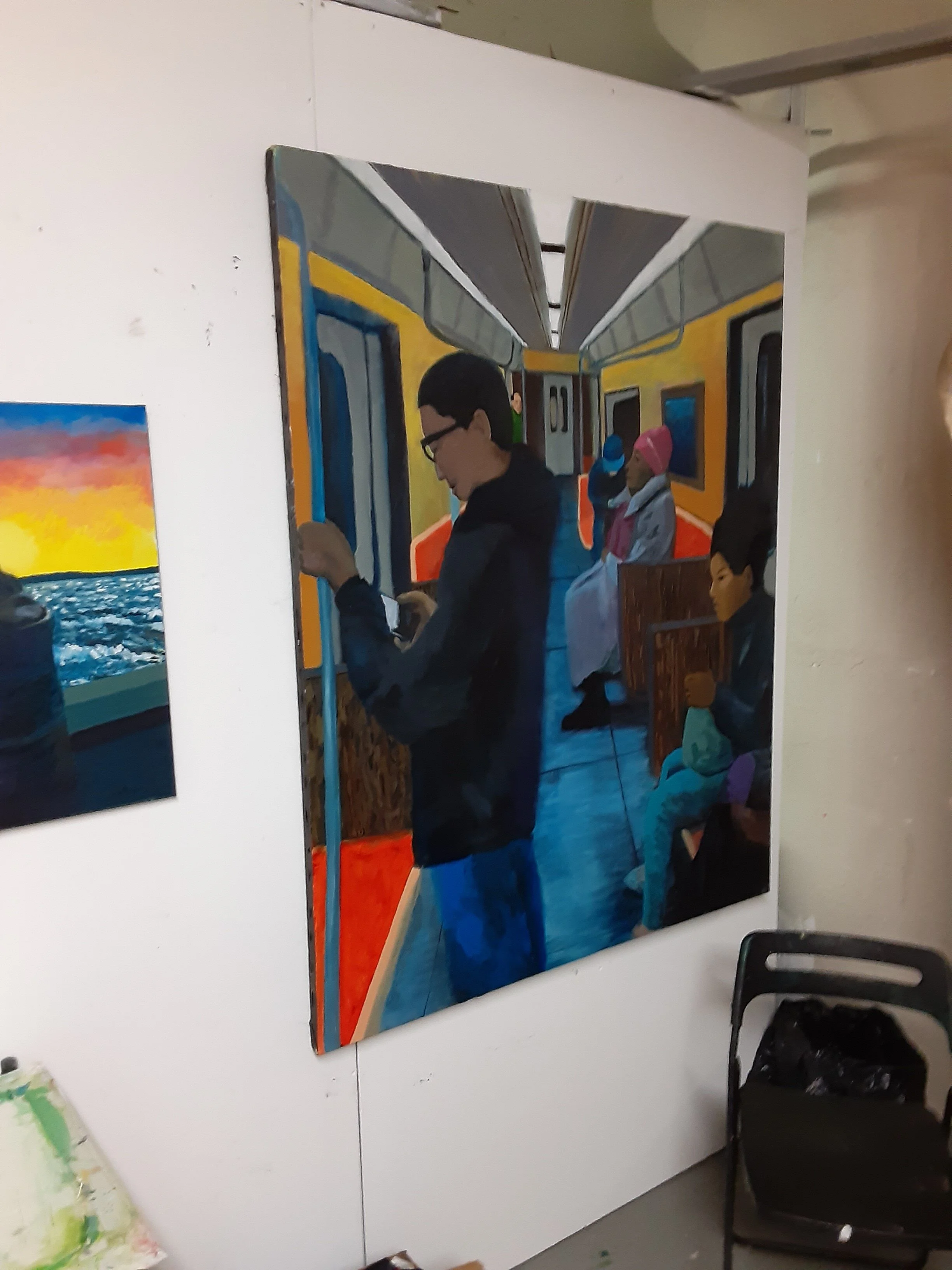 Studio view: “Subway Riders”