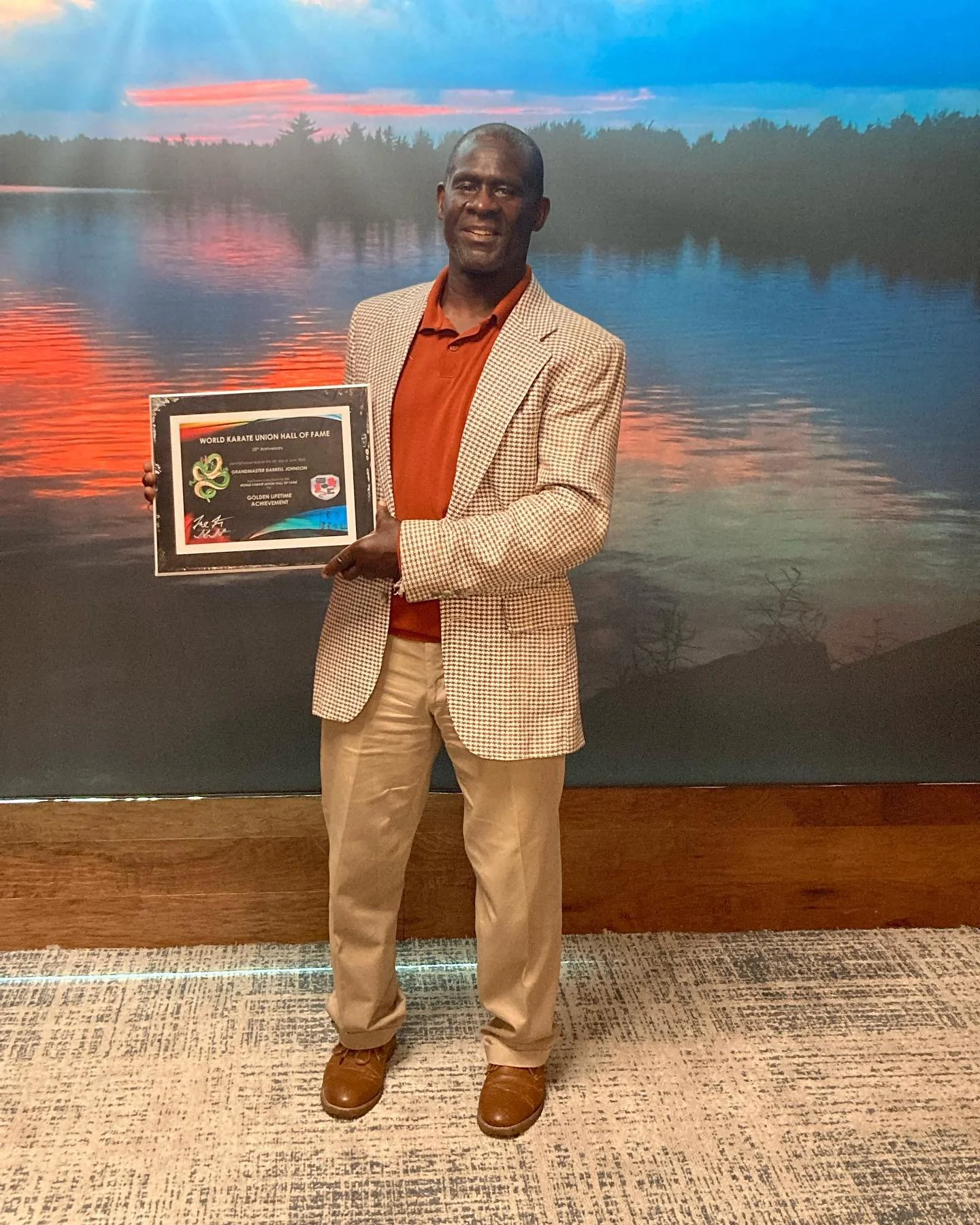 Congratulations to Grandmaster Darrell Johnson for being inducted into the World Karate Union Hall of Fame!  Call today at 973-325-1606 to schedule a private or small group Karate and Cardio Kickboxing class.