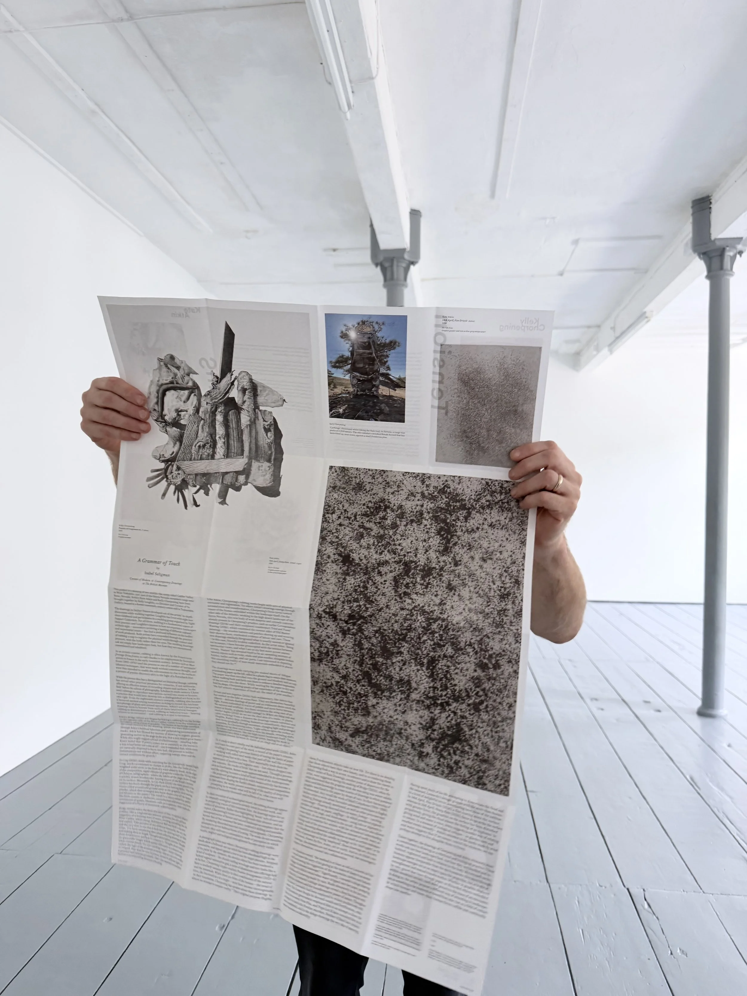  This is the folded publication which accompanied the exhibition  Surface Tension  at  9a Gallery . It was a two-person exhibition with  Kelly Chorpening  in Todmorden in West Yorkshire.  If you would like a free copy, please message me with your add