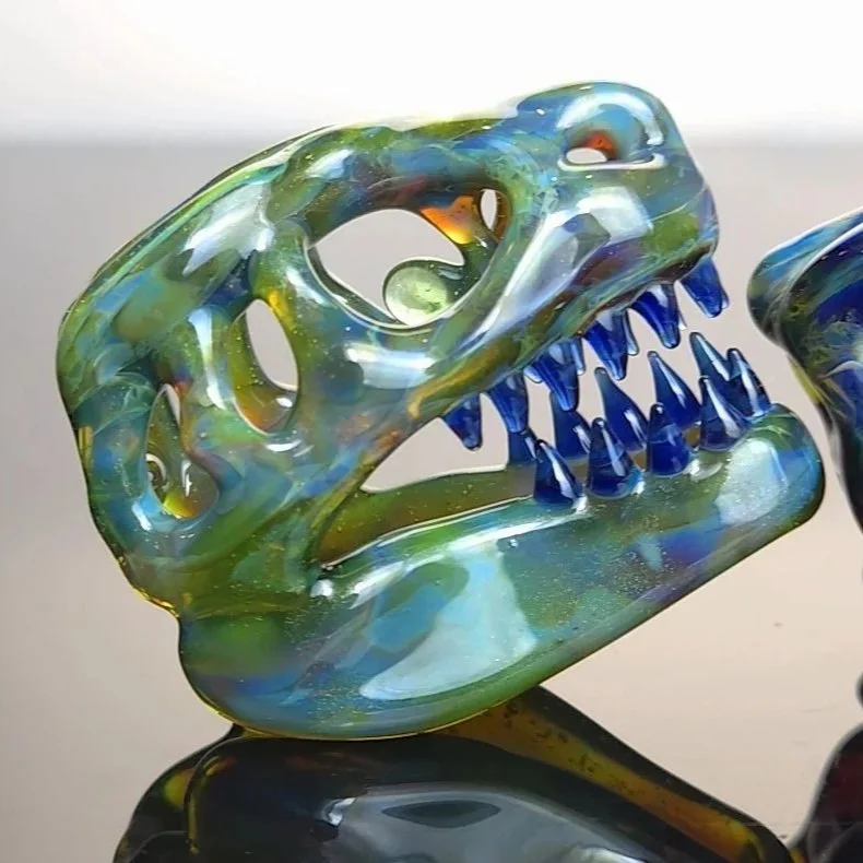 Mystery Aventurine T-Rex Skull