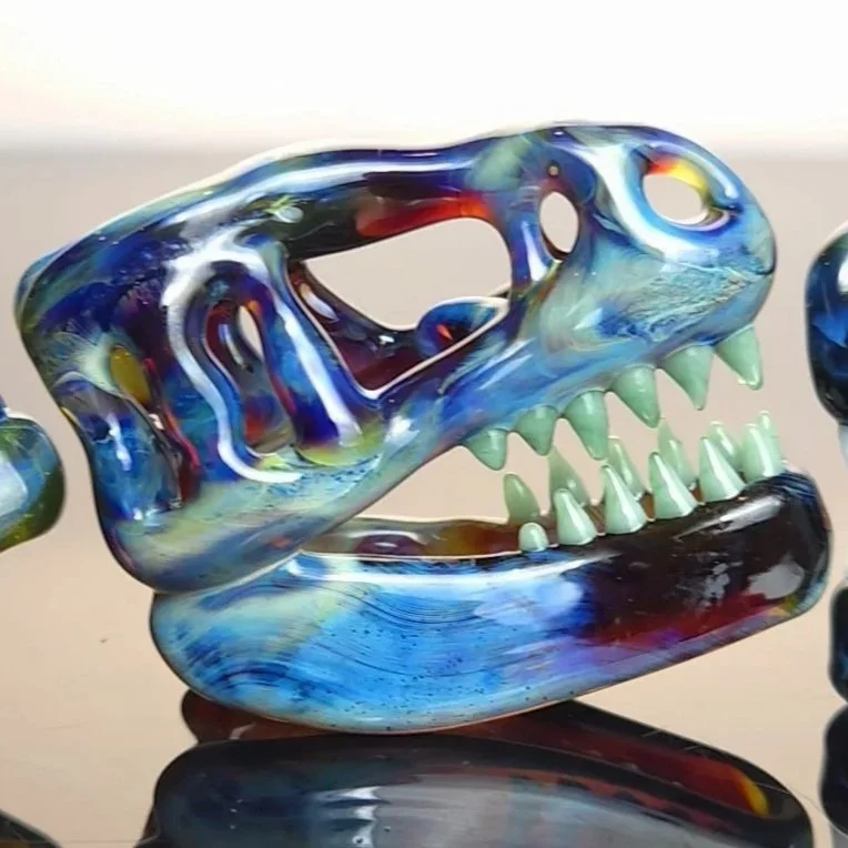 English Ivy T-Rex Skull