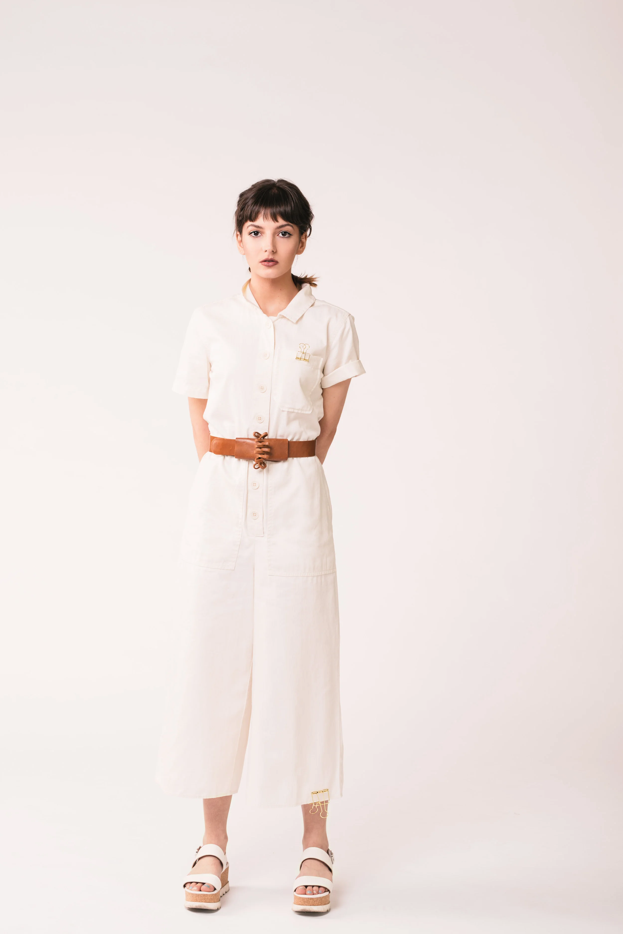 Jumpsuit: Madewell Shoes: Steve Madden