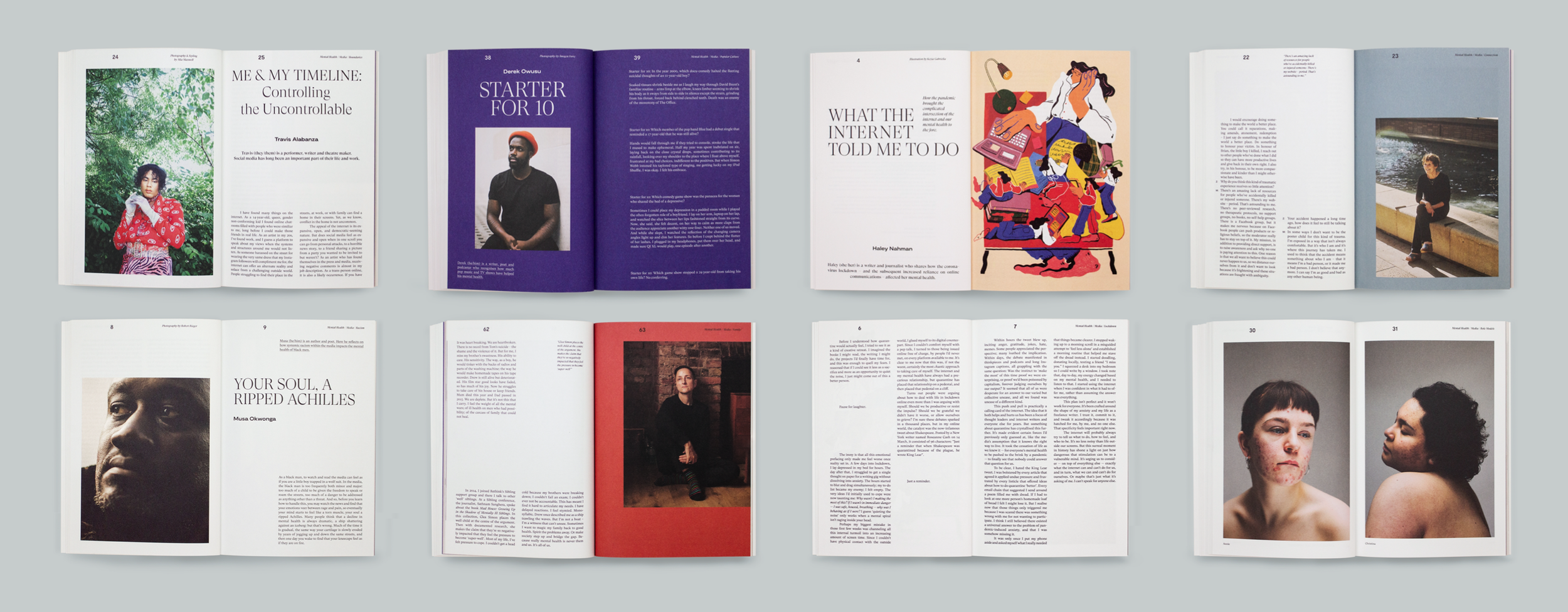 A selection of layouts in Issue 01