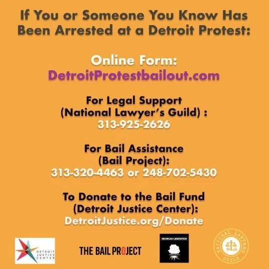 If You or Someone You Know Has Been Arrested at a Detroit Protest