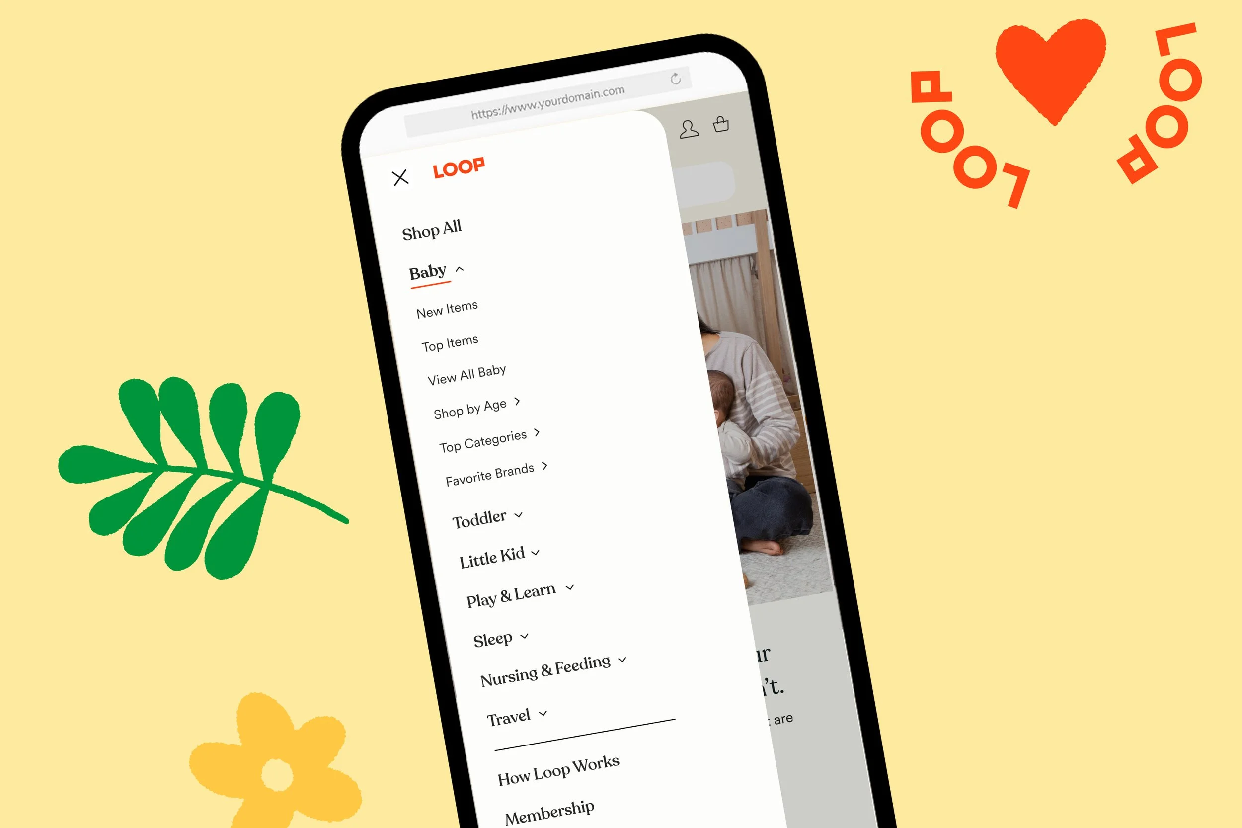 Redesigned mobile navigation