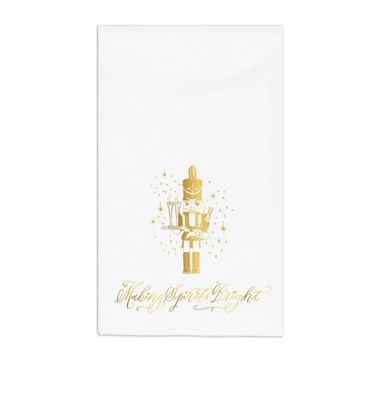 Luxe Hand Towels with Gold Foil