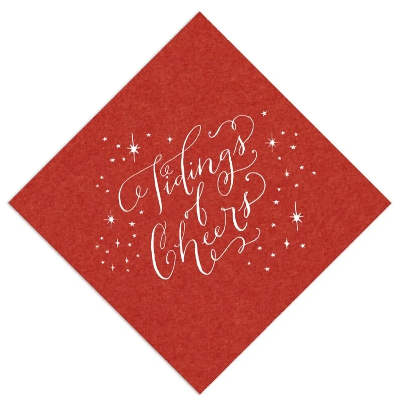 Red Tidings of Cheers Cocktail Napkins