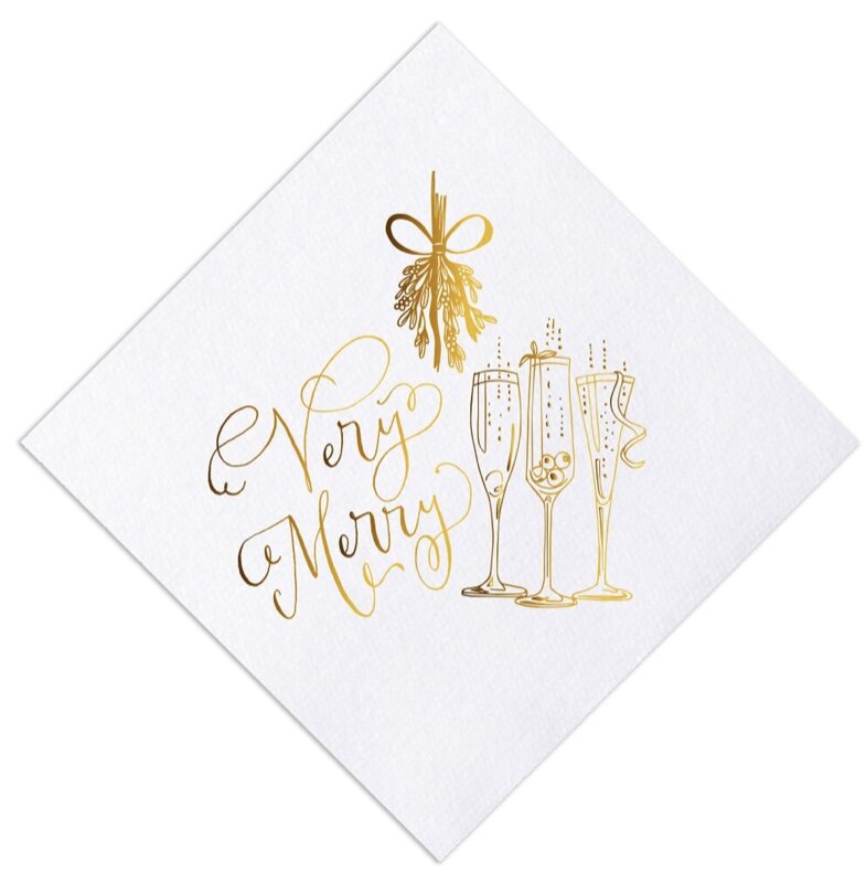 Luxe Very Merry Cocktail Napkins