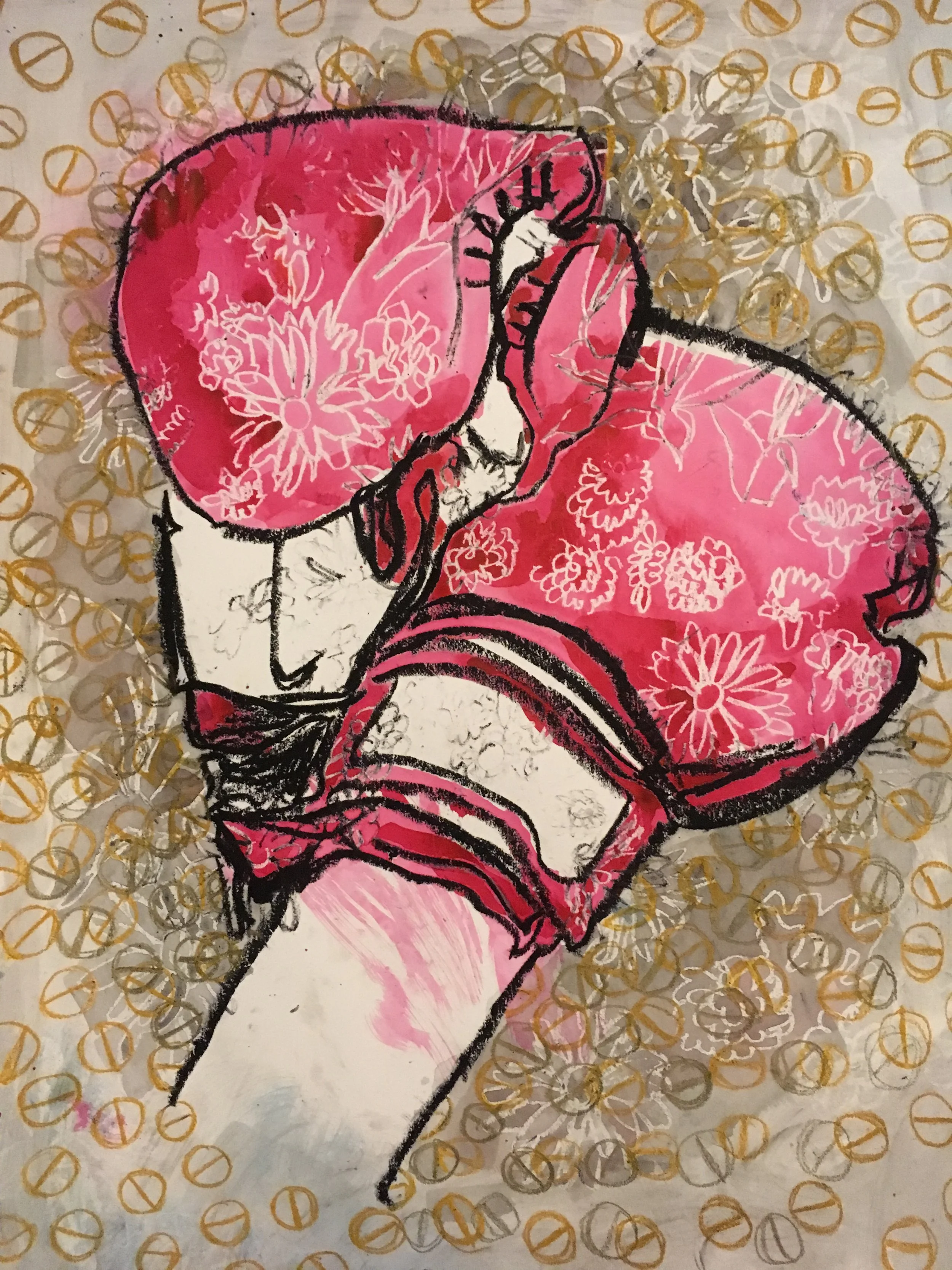 "Sharon" signed Boxing Glove Fine Art Print