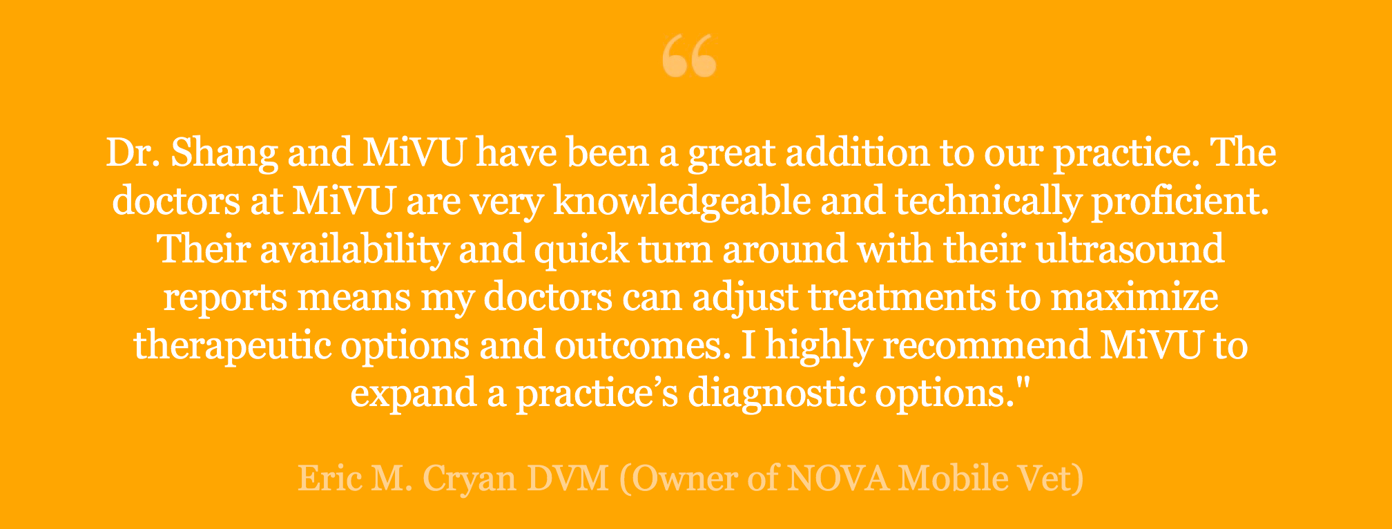 Eric M. Cryan DVM (Owner of NOVA Mobile Vet.)