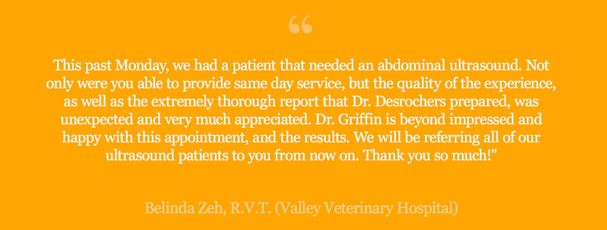 Belinda Zeh, R.V.T. (Valley Veterinary Hospital)