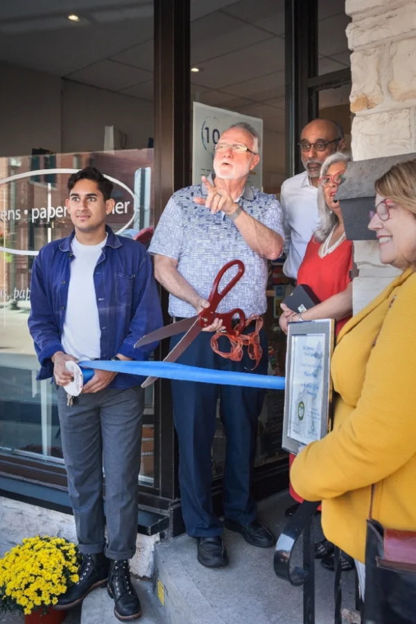 The mayor of Cambridge, Doug Craig, re-inaugurated our shop for our Tenth Anniversary. It seems like it was just yesterday when we had our original ribbon-cutting ceremony!