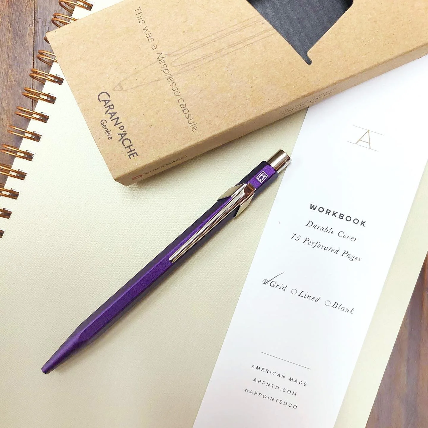 Create an inviting workspace at your desk with stylish writing tools and stationery from Caran d&rsquo;Ache and Appointed. 
.
.
.
.
.
#writing #ballpointpen #notebook #stationery #stationeryaddict #handwriting #analog #edc #workfromhome #workfromhome