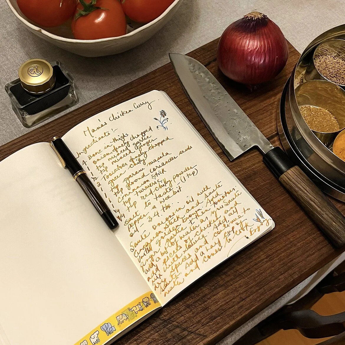 Notebooks up Close - Mano's Chicken Curry Recipe