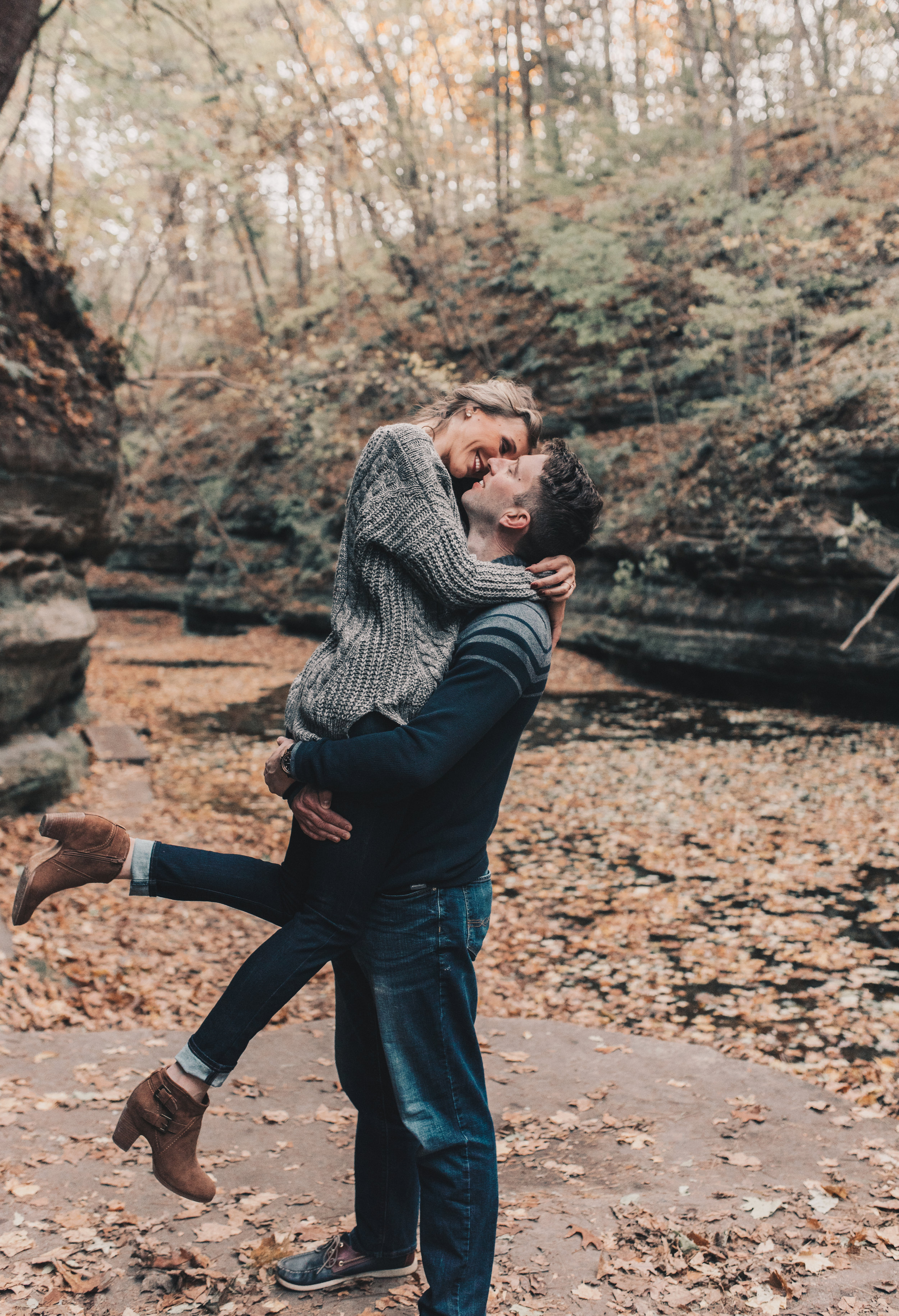 Adventurous Couples Photography, Illinois Engagement Session, Matthiessen State Park, Midwest Summer Engagement Session, Starved Rock, Matthiessen State Park Engagement Photos