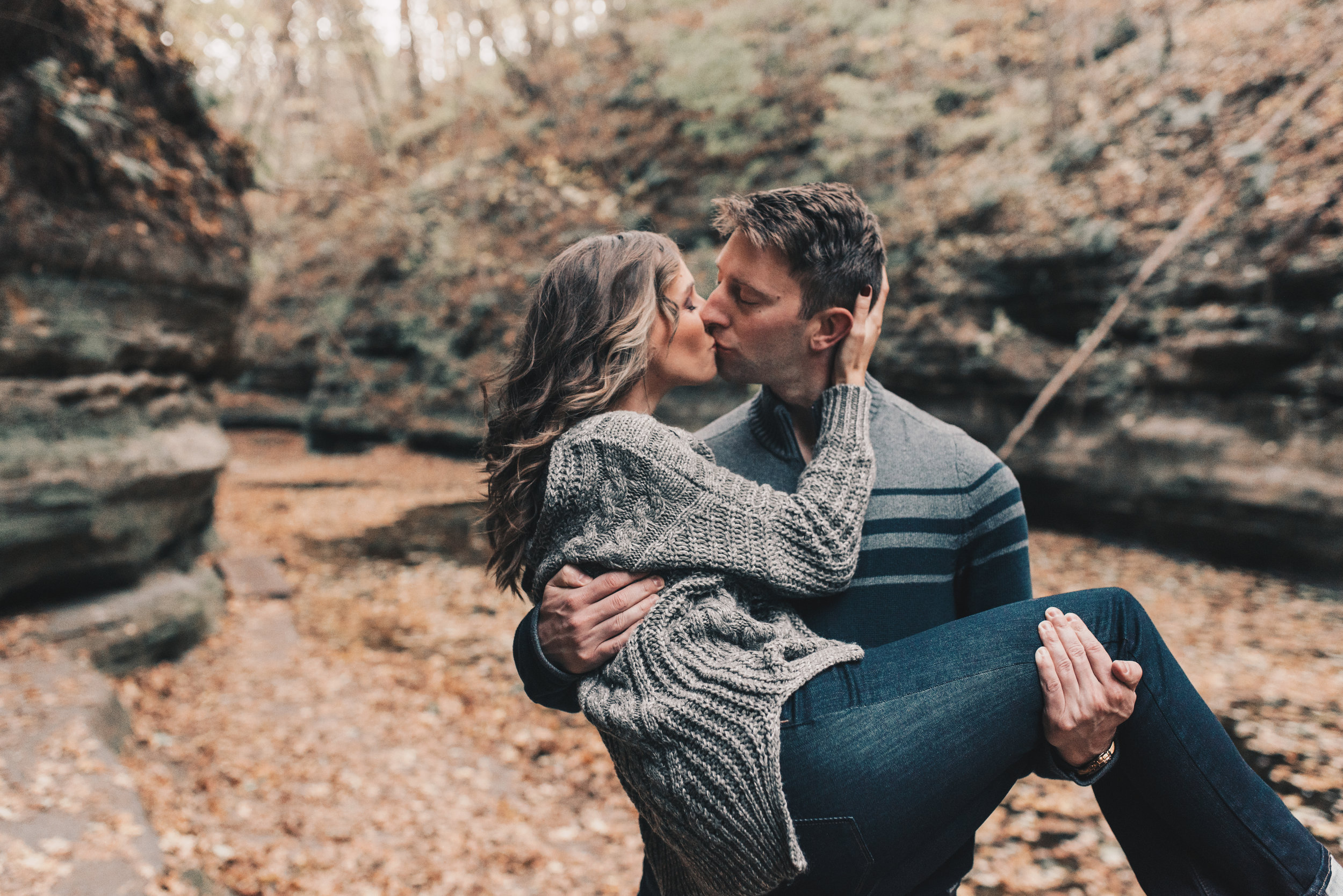 Adventurous Couples Photography, Illinois Engagement Session, Matthiessen State Park, Midwest Summer Engagement Session, Starved Rock, Matthiessen State Park Engagement Photos