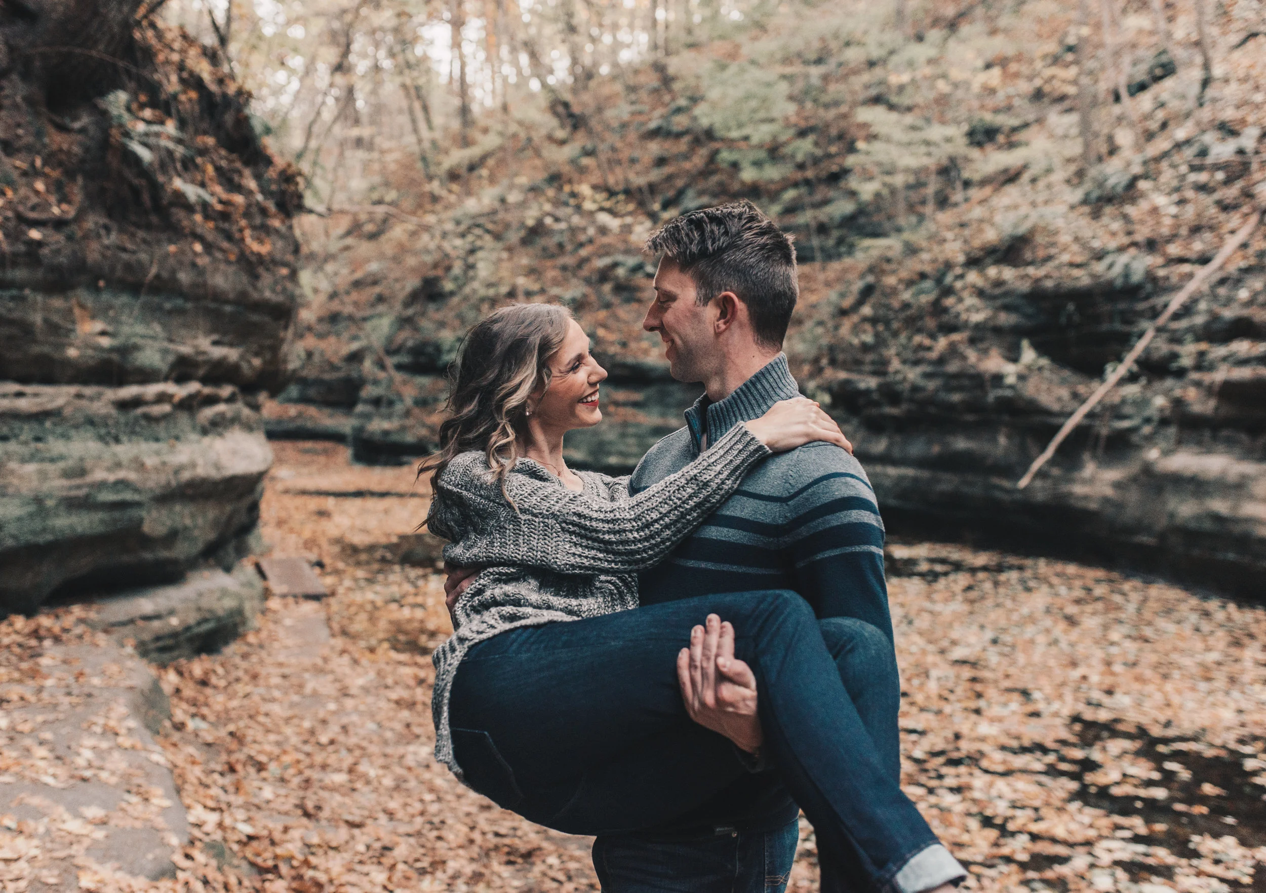 Adventurous Couples Photography, Illinois Engagement Session, Matthiessen State Park, Midwest Summer Engagement Session, Starved Rock, Matthiessen State Park Engagement Photos