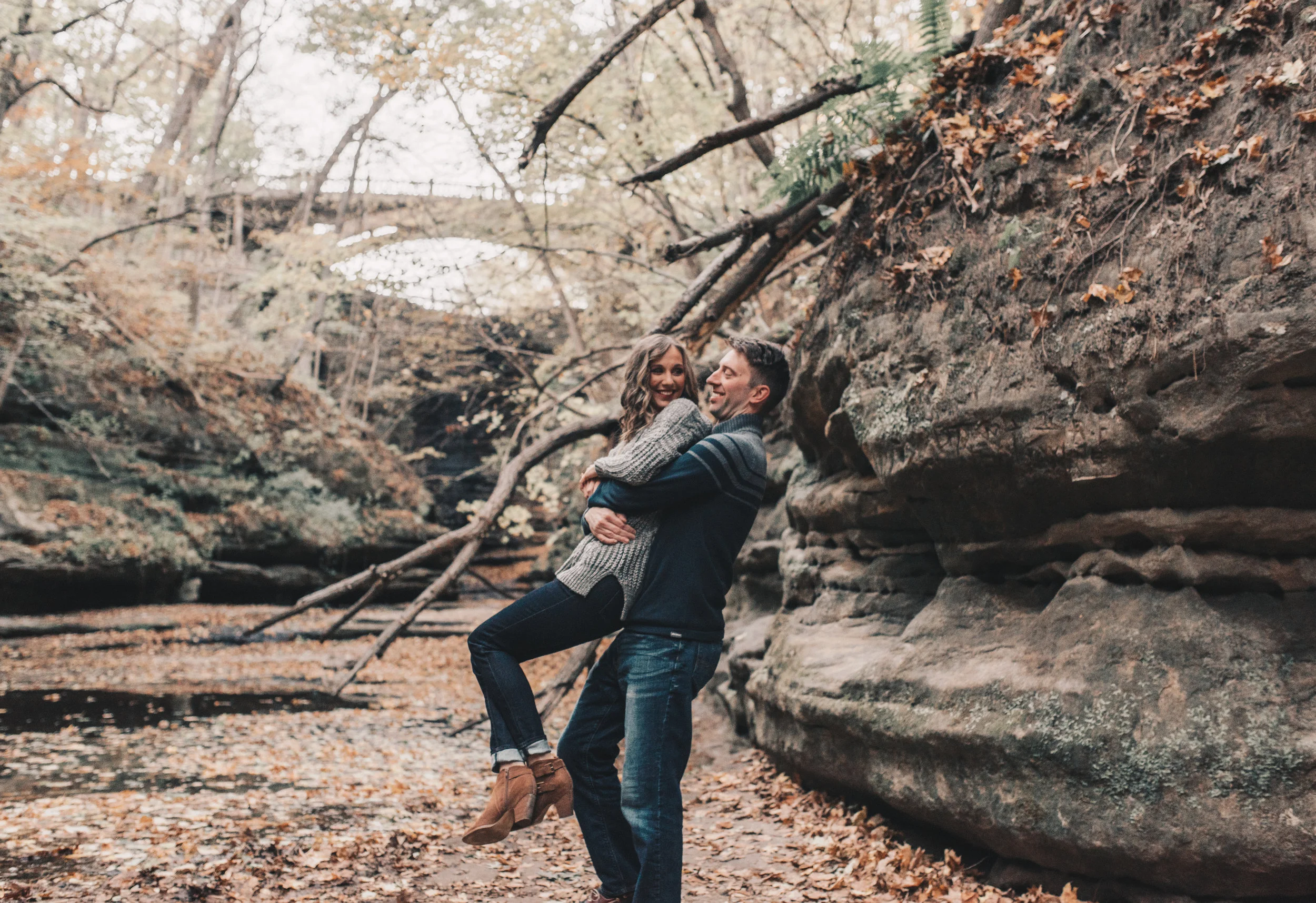 Adventurous Couples Photography, Illinois Engagement Session, Matthiessen State Park, Midwest Summer Engagement Session, Starved Rock, Matthiessen State Park Engagement Photos