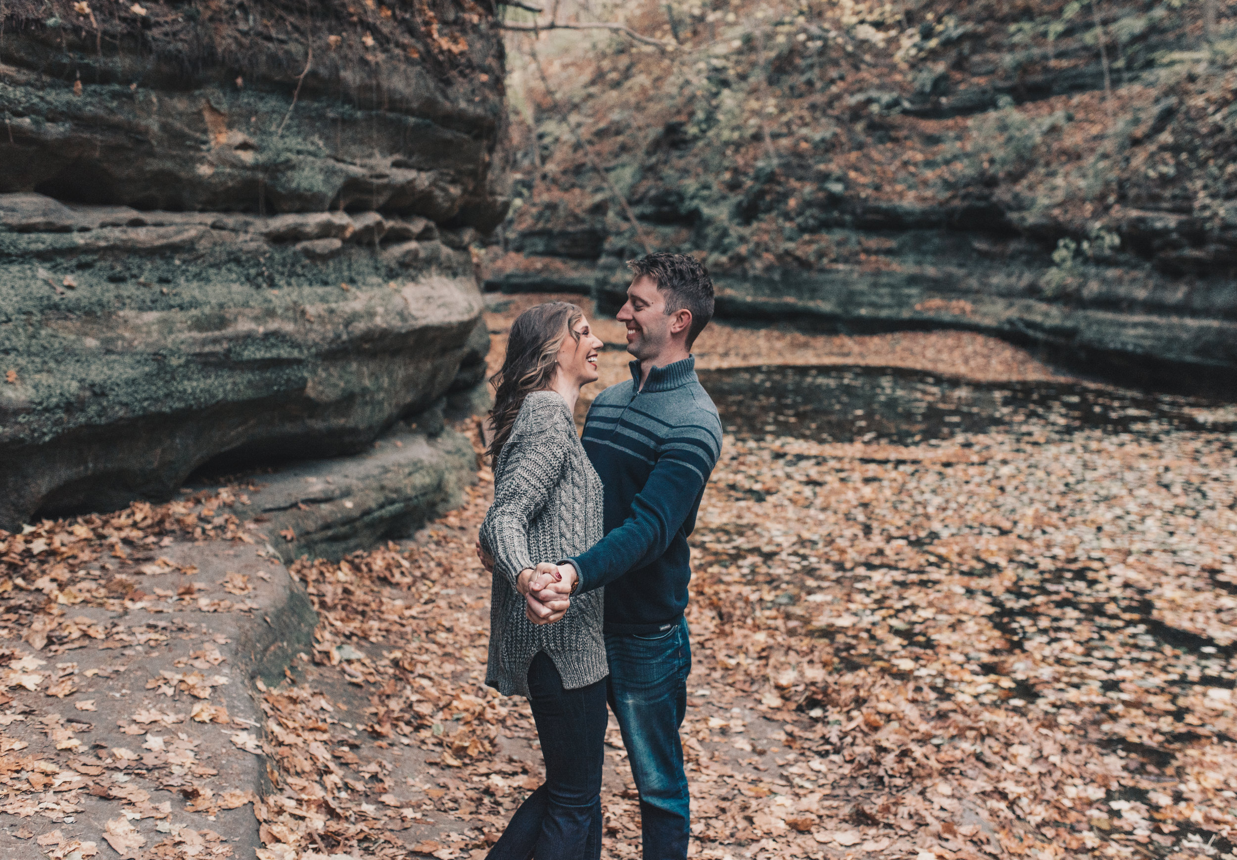 Adventurous Couples Photography, Illinois Engagement Session, Matthiessen State Park, Midwest Summer Engagement Session, Starved Rock, Matthiessen State Park Engagement Photos