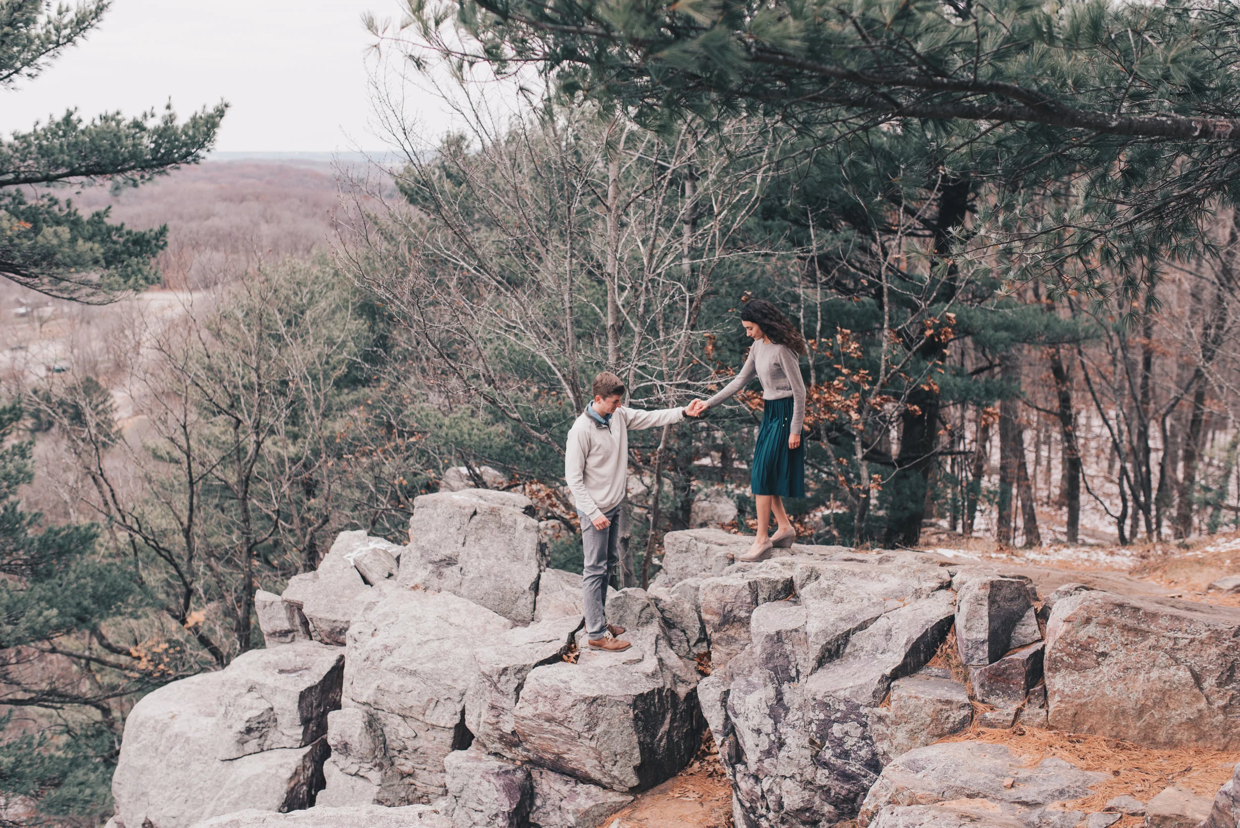 Devils Lake State Park Engagement Session, Devils Lake State Park, Devils Lake State Park Elopement, Adventurous Engagement Session, Adventurous Couples