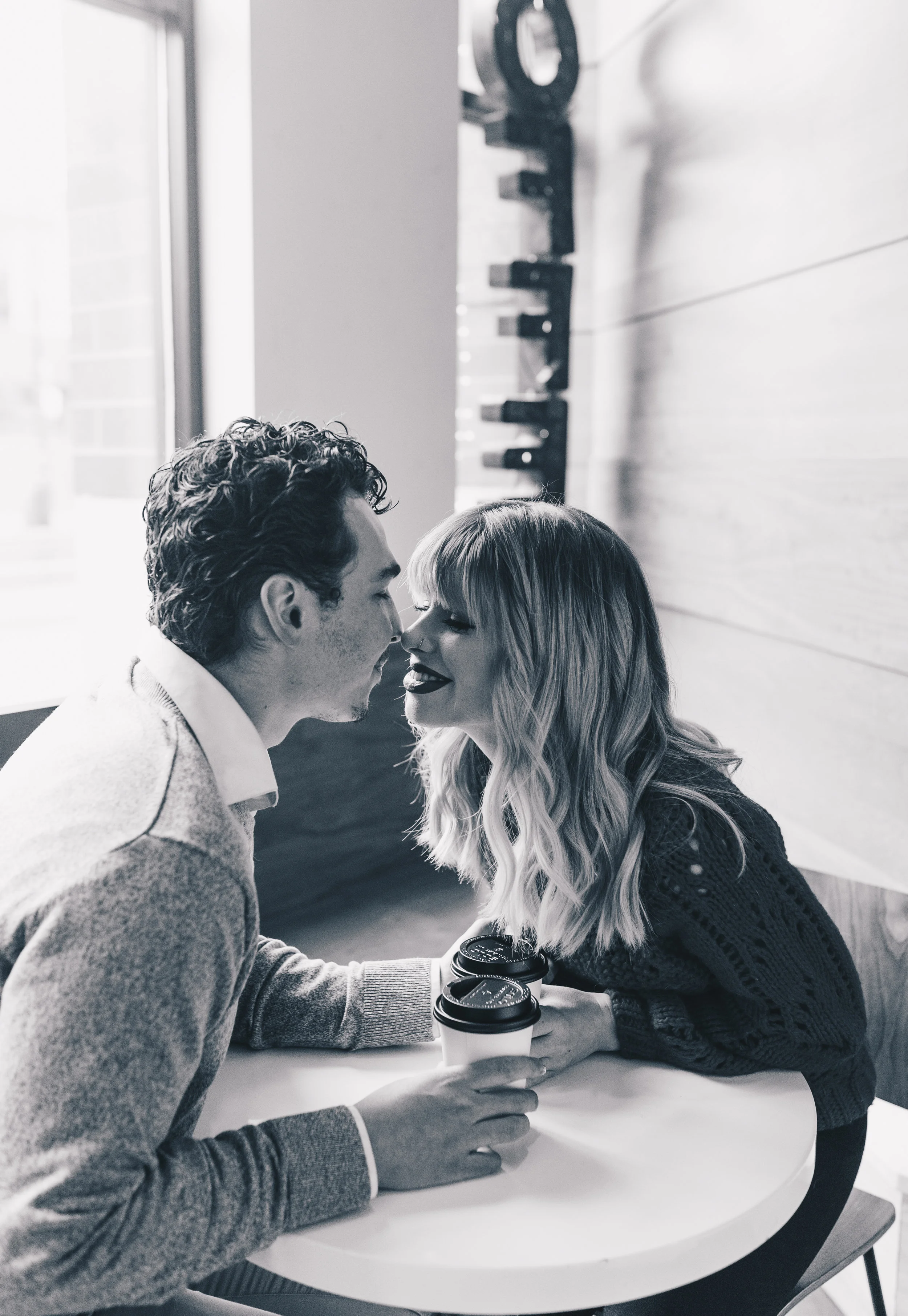 Chicago Coffee Shop Engagement Shoot, Chicago Couples Photography, Chicago Engagement Photography, Coffee Shop Couples Photography