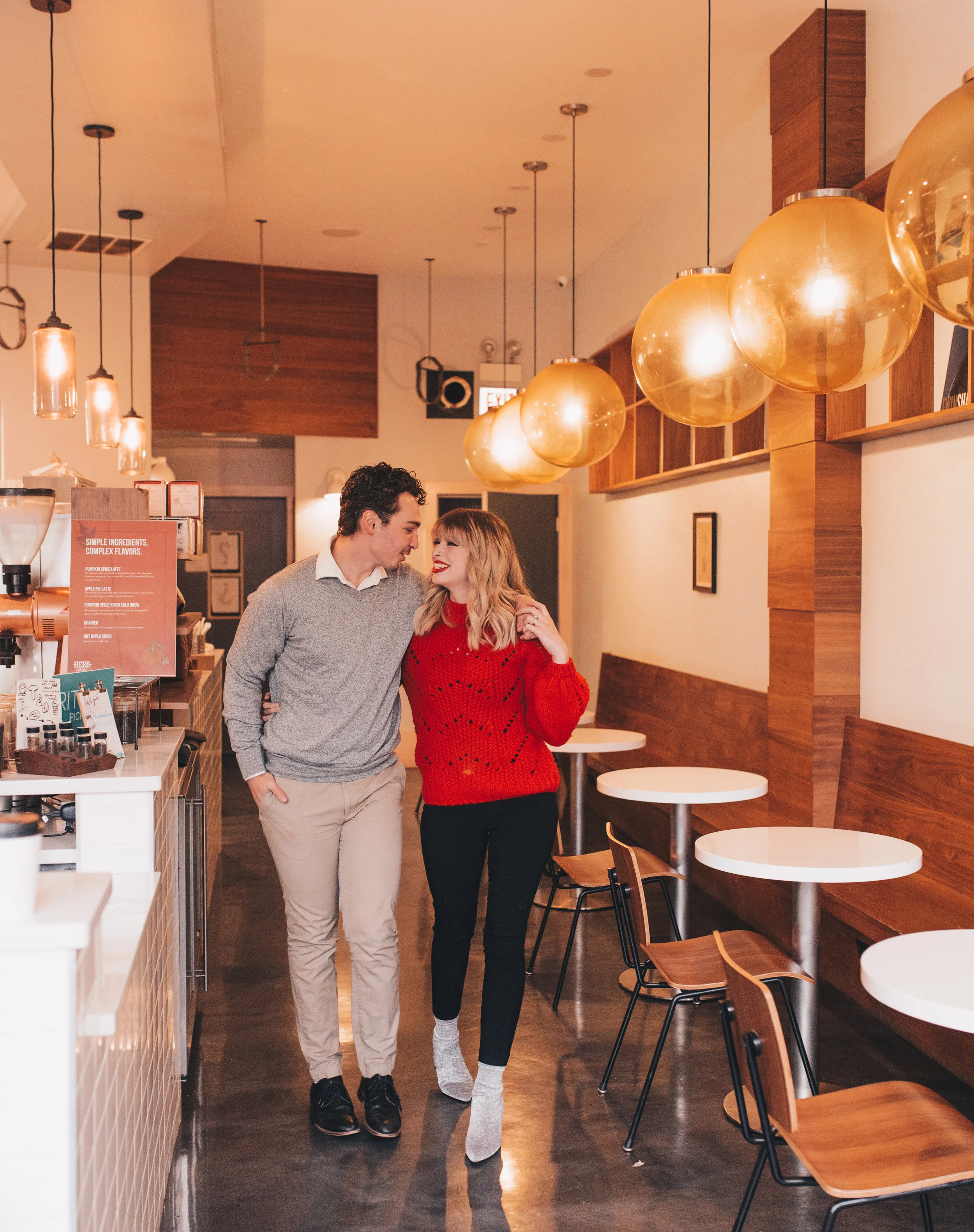 Chicago Coffee Shop Engagement Shoot, Chicago Couples Photography, Chicago Engagement Photography, Coffee Shop Couples Photography