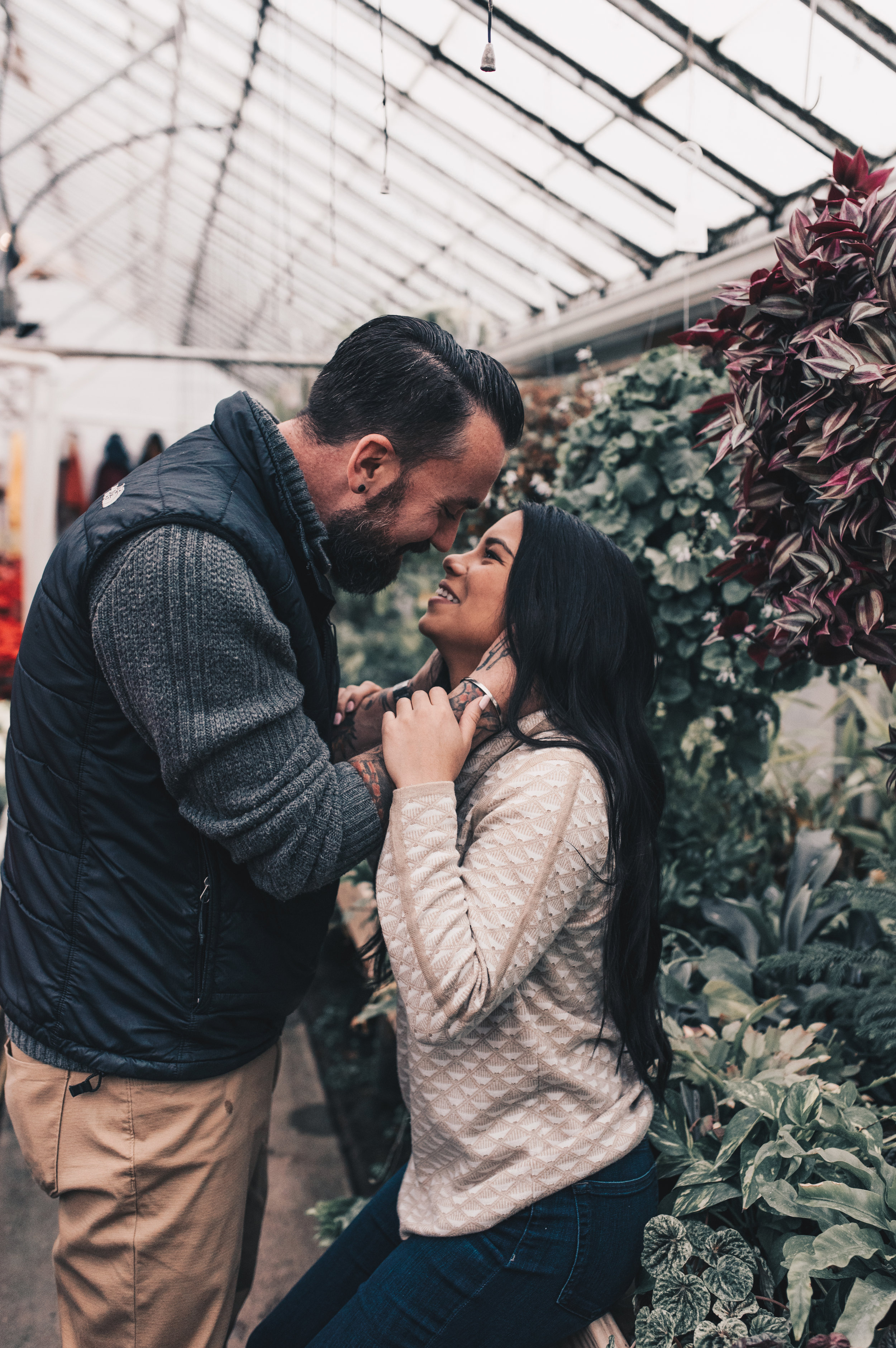 Greenhouse Couples Photography, Greenhouse Engagement Photography, Illinois Couples Photographer