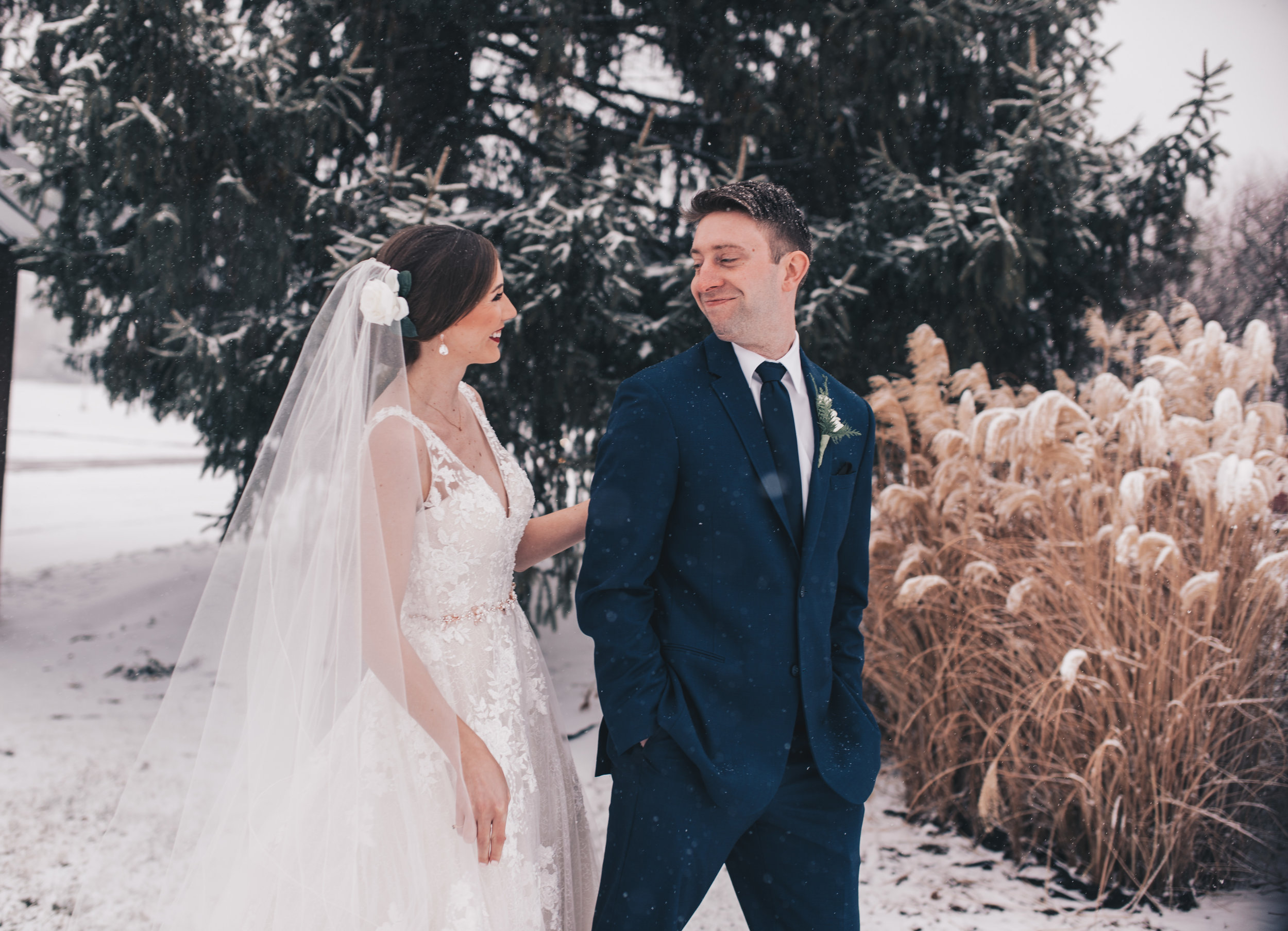 Winter Wedding, Chicago Winter Wedding, Chicago Wedding Photographer, Illinois Wedding, Illinois Wedding Photographer, Classy Modern Wedding, First Look Photos, Bride And Groom Photos