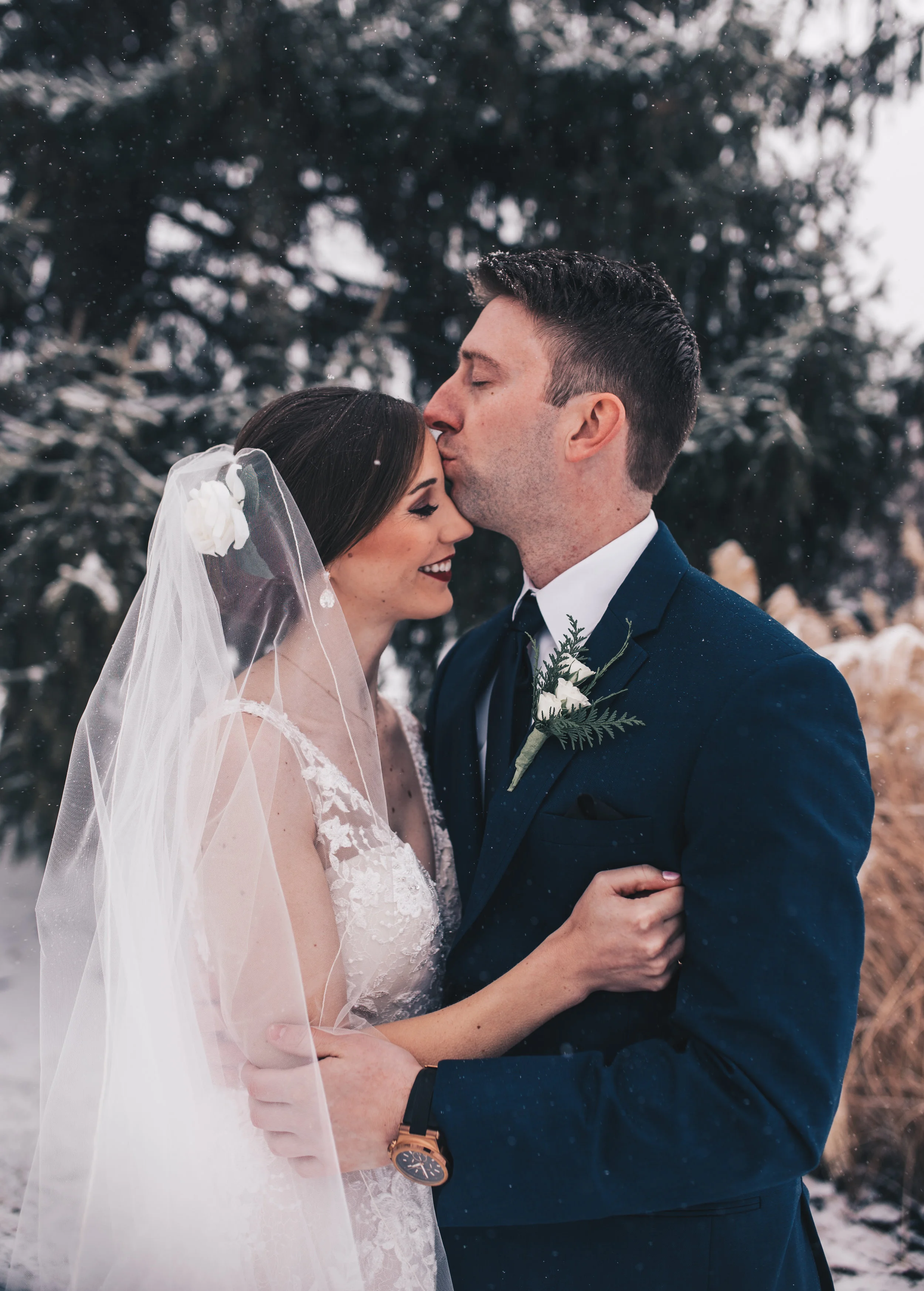 Winter Wedding, Chicago Winter Wedding, Chicago Wedding Photographer, Illinois Wedding, Illinois Wedding Photographer, Classy Modern Wedding, First Look Photos, Bride And Groom Photos