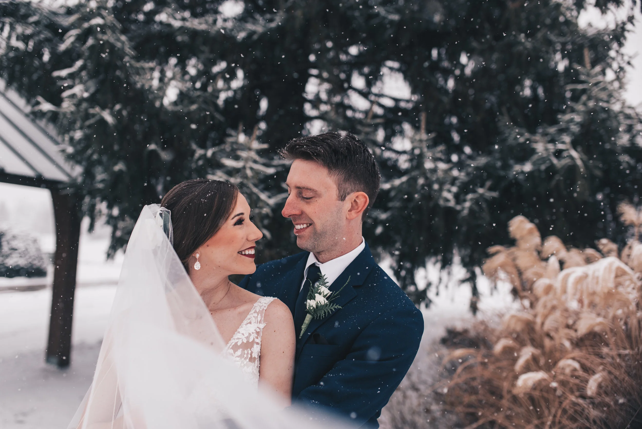 Winter Wedding, Chicago Winter Wedding, Chicago Wedding Photographer, Illinois Wedding, Illinois Wedding Photographer, Classy Modern Wedding, First Look Photos, Bride And Groom Photos