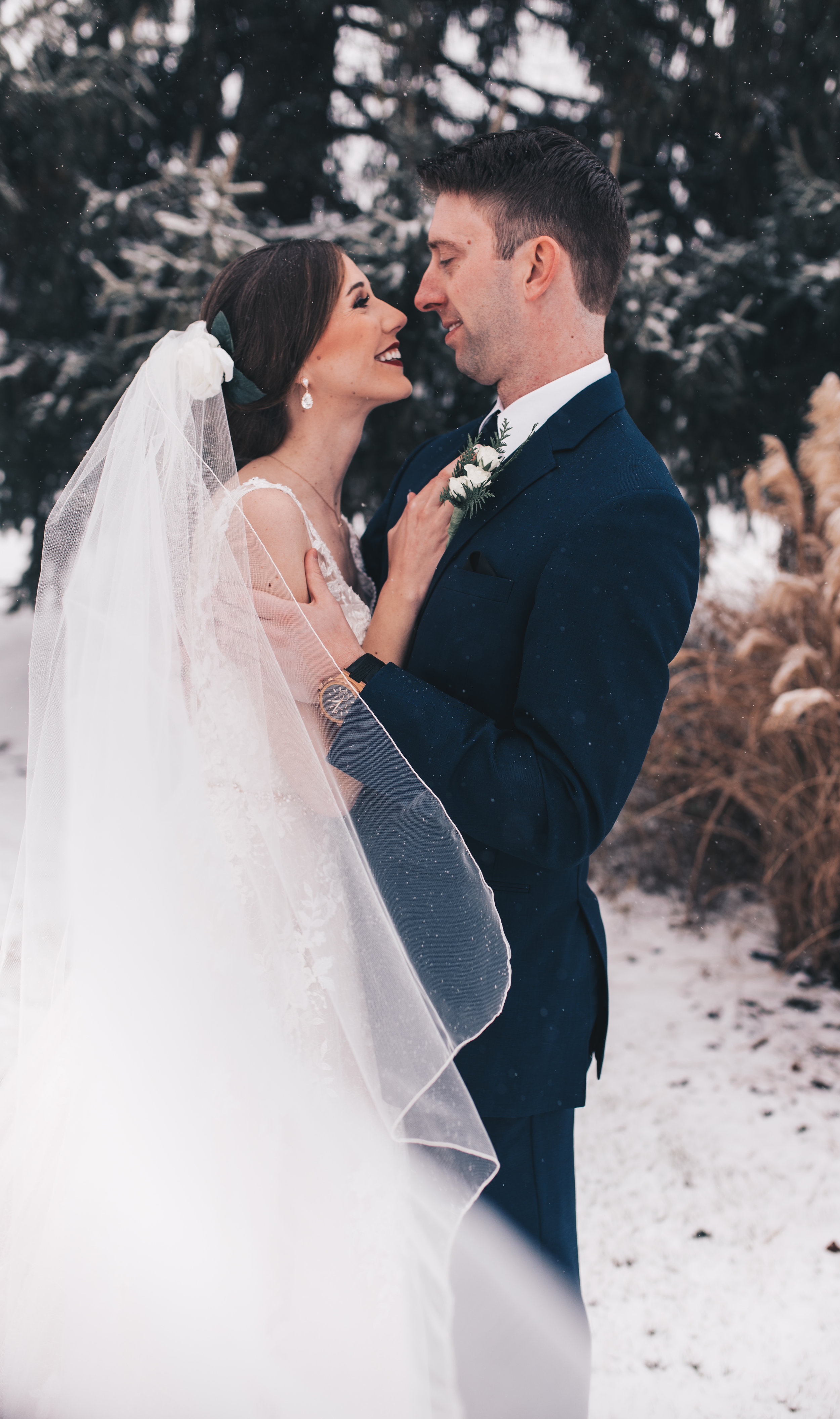 Winter Wedding, Chicago Winter Wedding, Chicago Wedding Photographer, Illinois Wedding, Illinois Wedding Photographer, Classy Modern Wedding, First Look Photos, Bride And Groom Photos