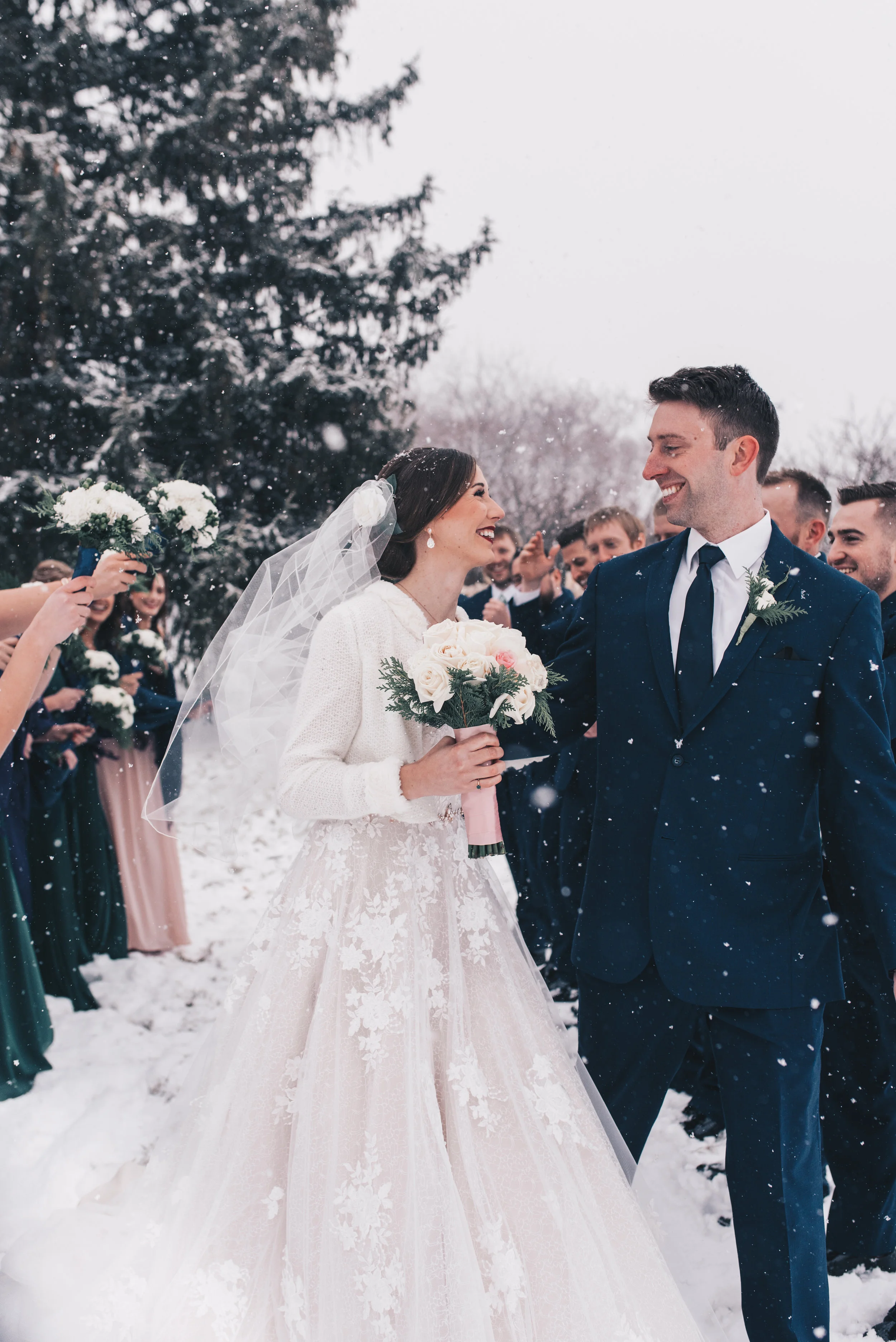 Curtis &amp; Chelsea // Snowy Winter Wedding // Naperville, IL