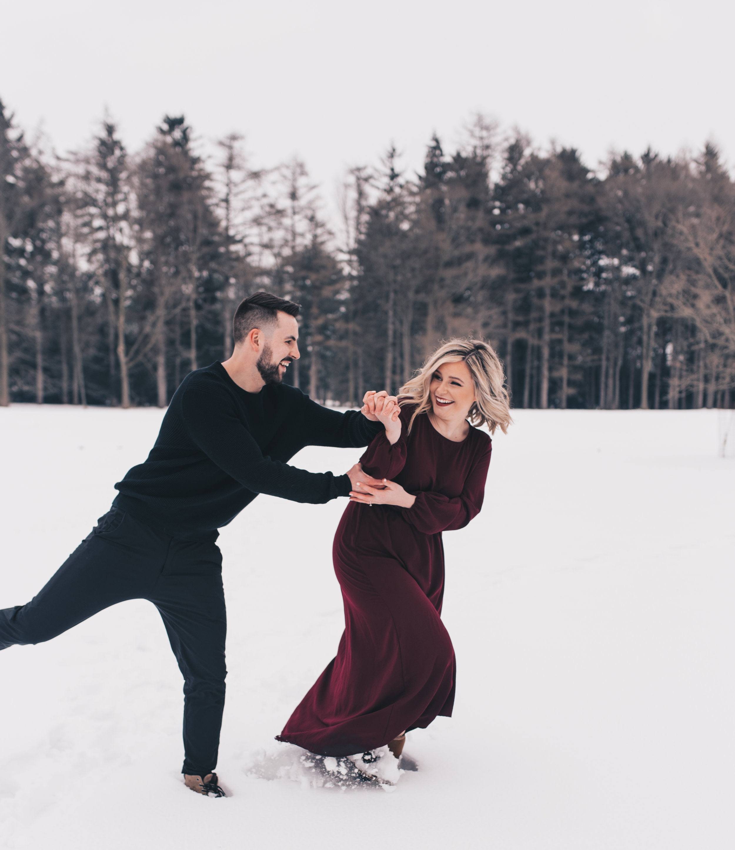 Winter Couples Session, Outdoor Winter Engagement Session, Woodsy Adventurous Couples Session, Illinois Wedding Photographer, Illinois Couples Photographer, Illinois Engagement Photographer