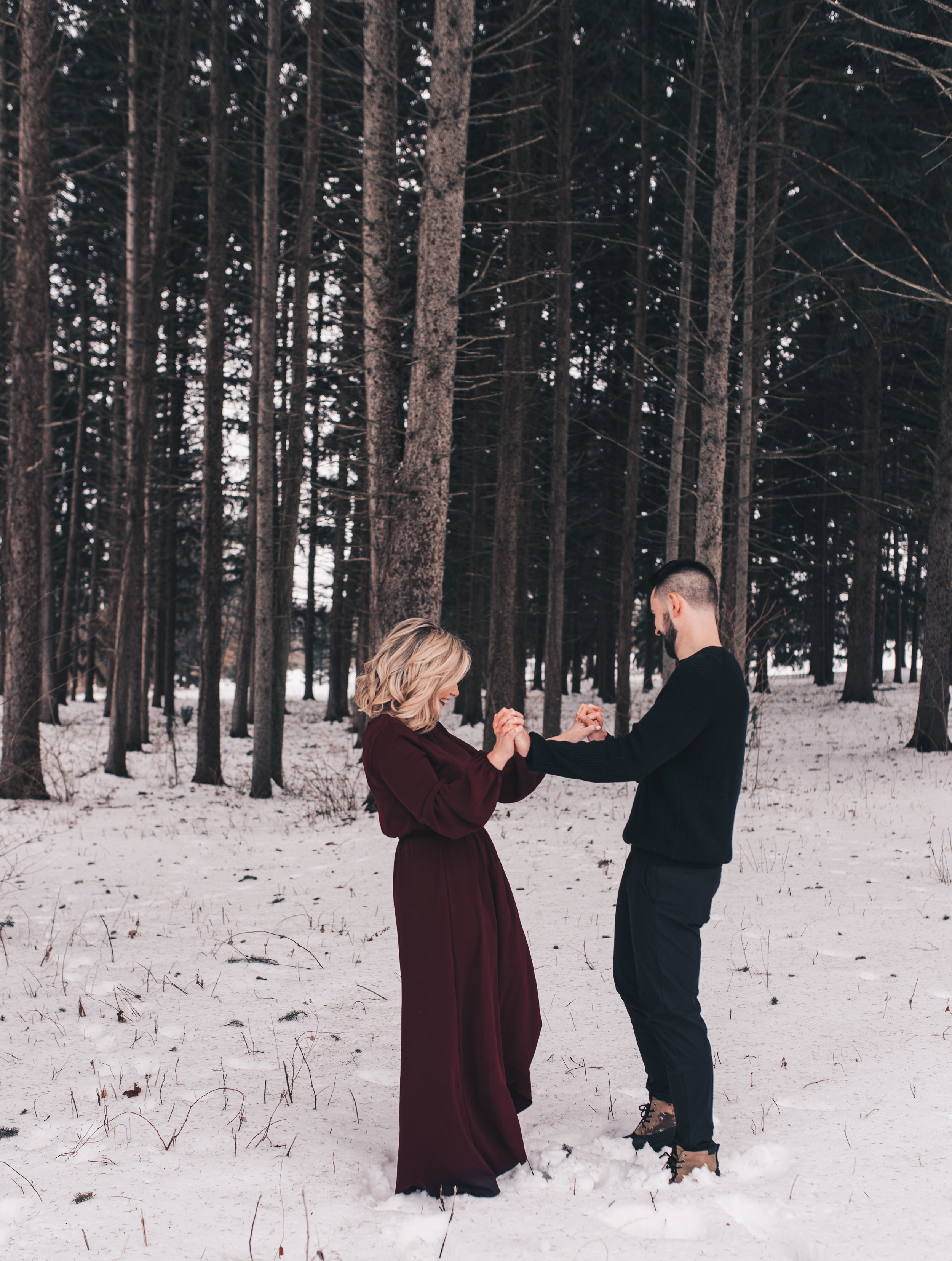 Winter Couples Session, Outdoor Winter Engagement Session, Woodsy Adventurous Couples Session, Illinois Wedding Photographer, Illinois Couples Photographer, Illinois Engagement Photographer