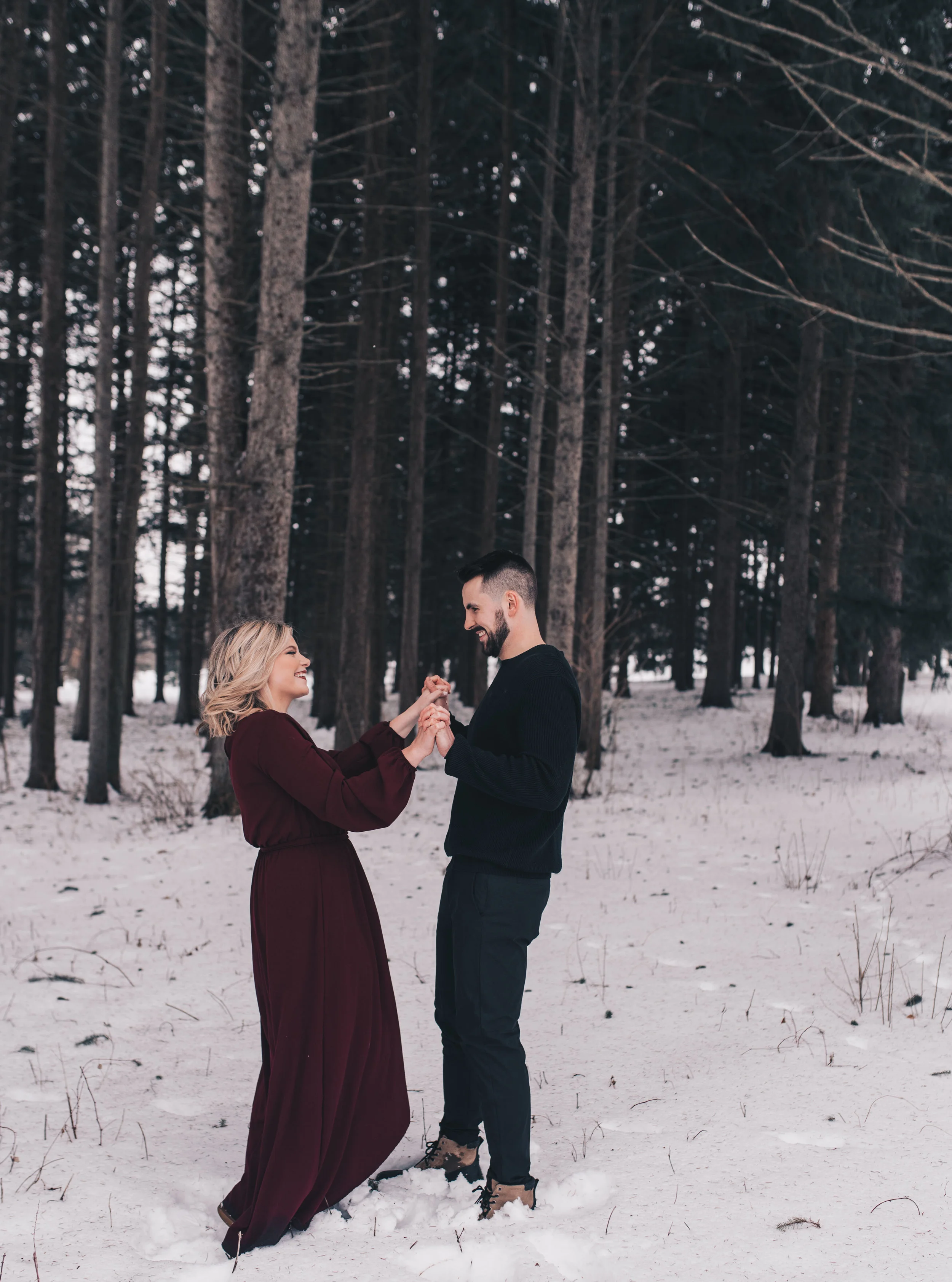 Winter Couples Session, Outdoor Winter Engagement Session, Woodsy Adventurous Couples Session, Illinois Wedding Photographer, Illinois Couples Photographer, Illinois Engagement Photographer