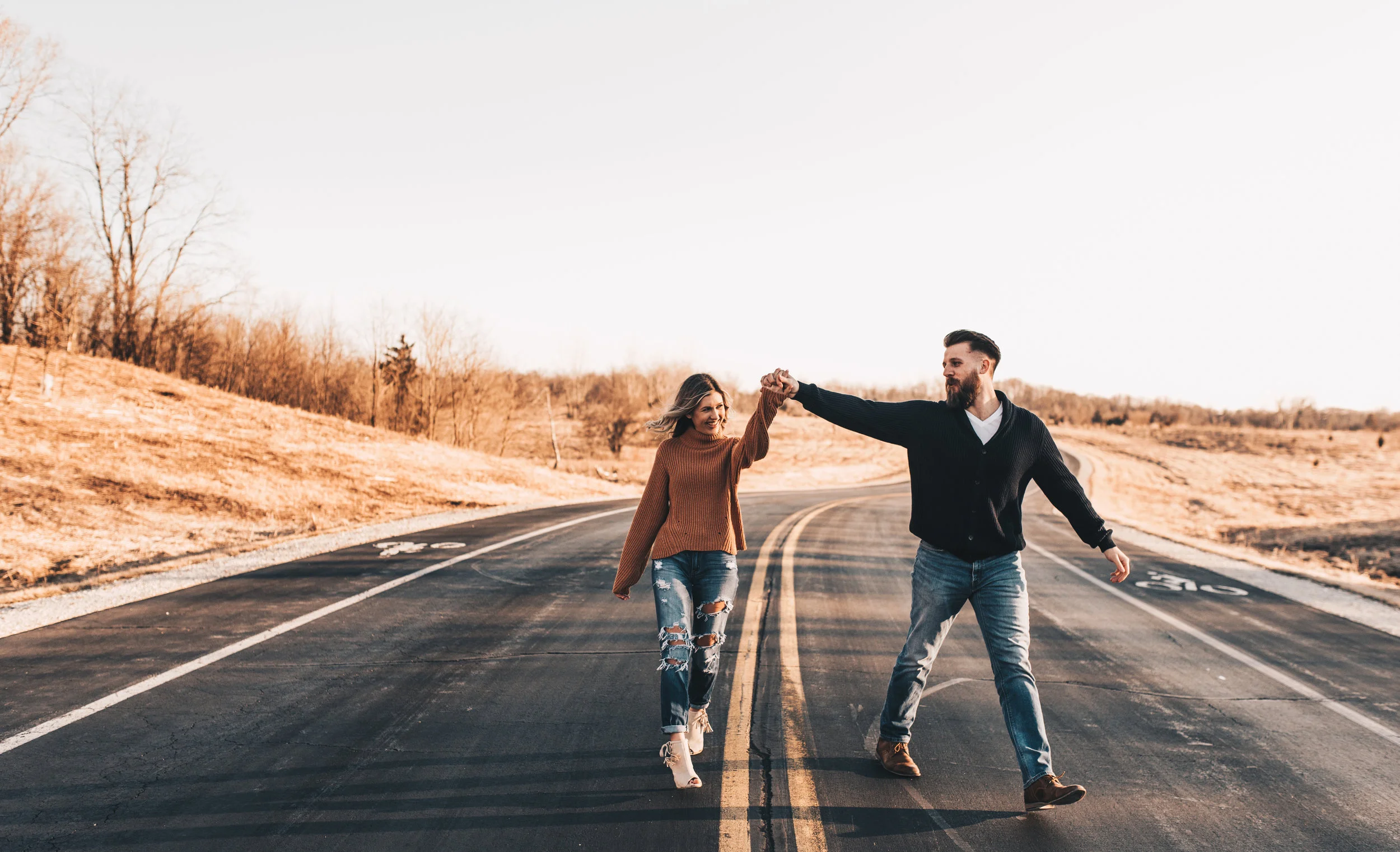 Sunset Couples Session, Sunset Couples Photos, Illinois Couples Photographer, Illinois Engagement Photographer, Adventurous Couples Photos, Midwest Couples Photographer